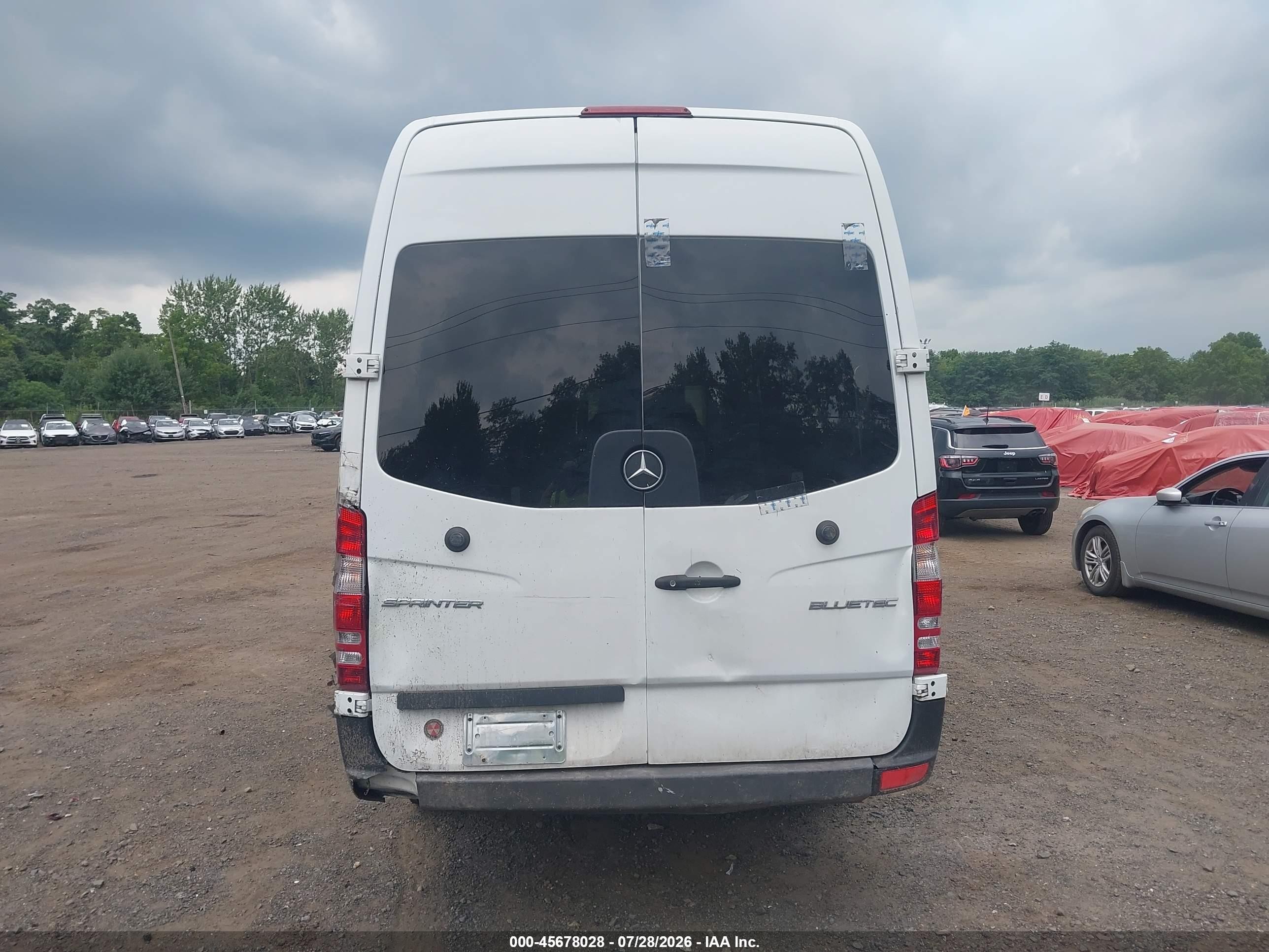 2014 Mercedes-benz Sprinter 2500 High Roof White vin: WD3PE8DC4E5910550