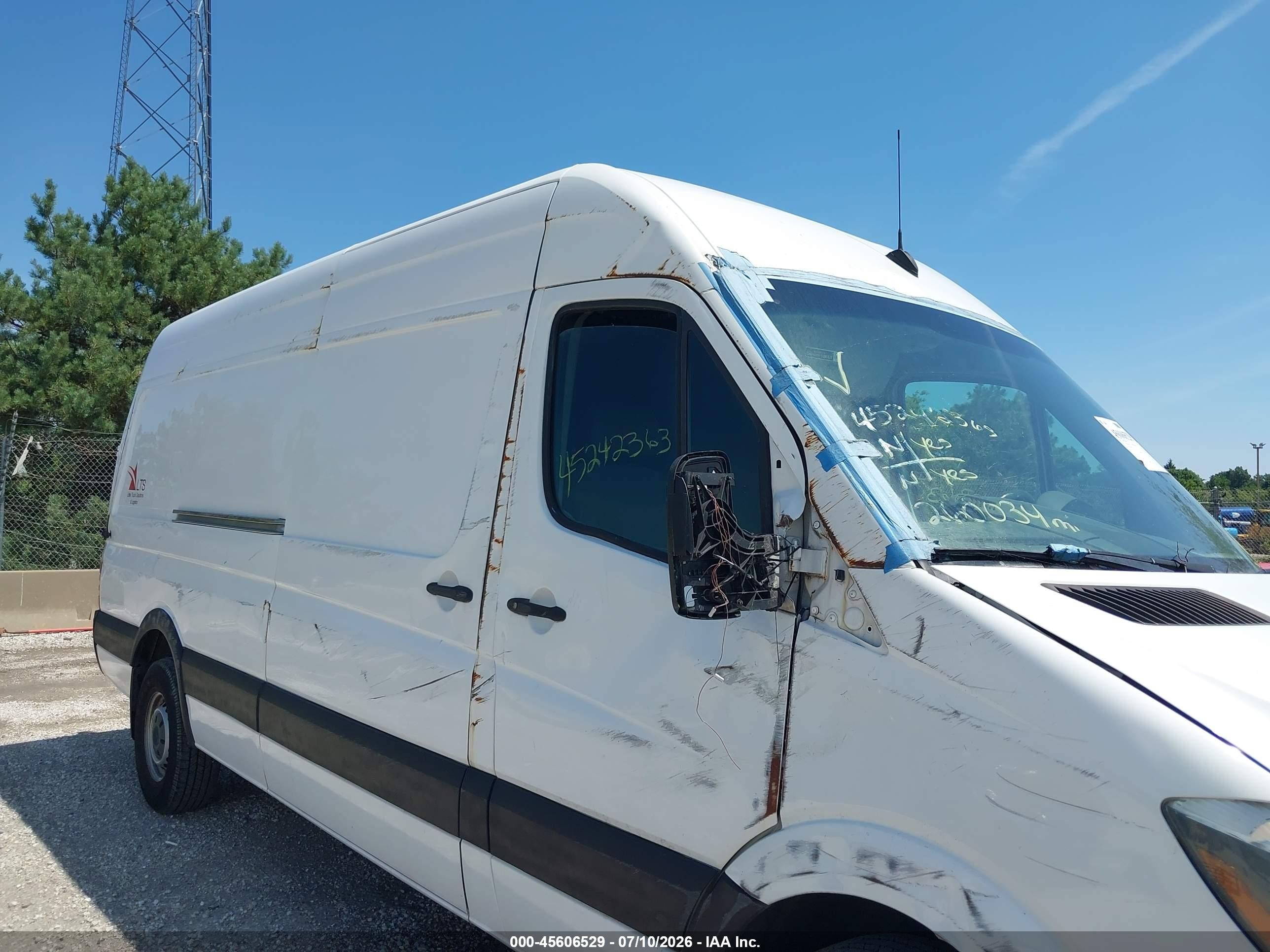 2015 Mercedes-benz Sprinter 2500 High Roof White vin: WD3PE8DC9F5954643