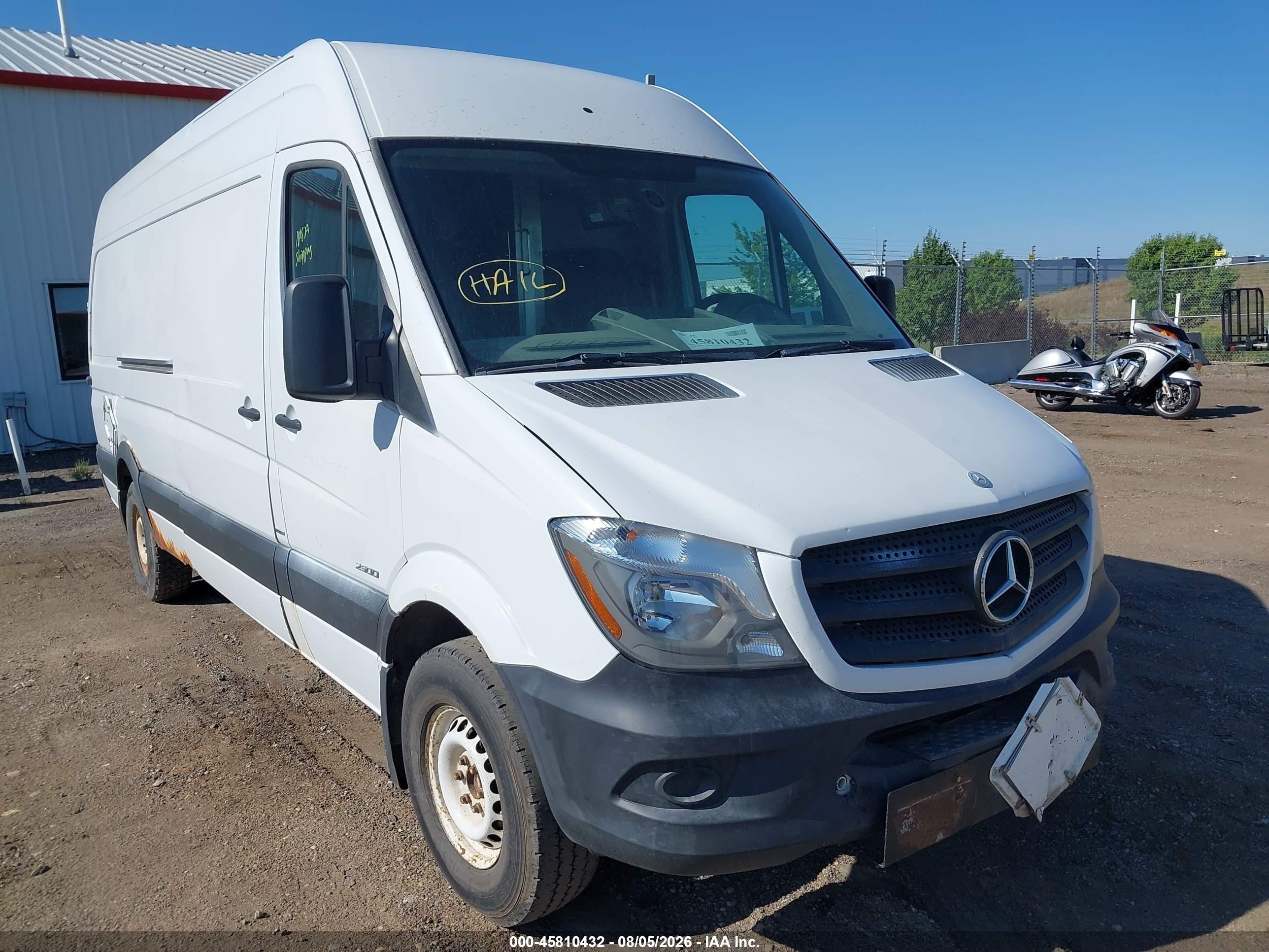 2014 Mercedes-benz Sprinter 2500 High Roof Белый vin: WD3PE8DE1E5899170