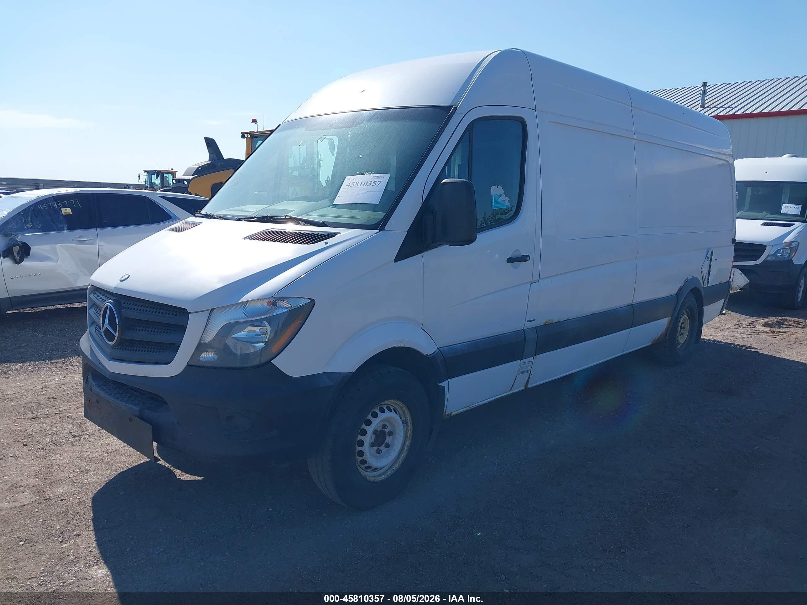 2014 Mercedes-benz Sprinter 2500 High Roof Белый vin: WD3PE8DE5E5899172