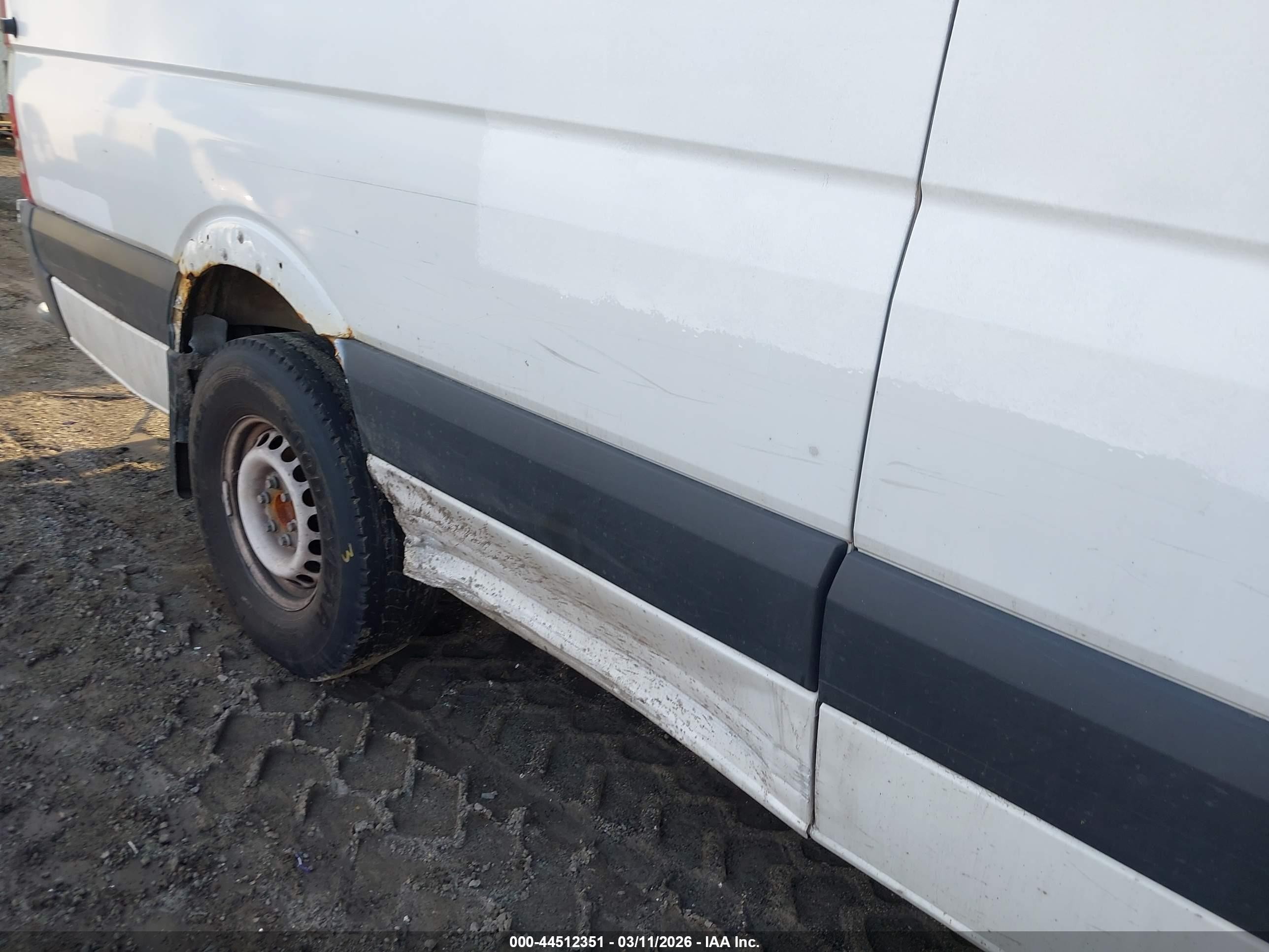 2014 Mercedes-benz Sprinter 2500 High Roof White vin: WD3PE8DE7E5827504