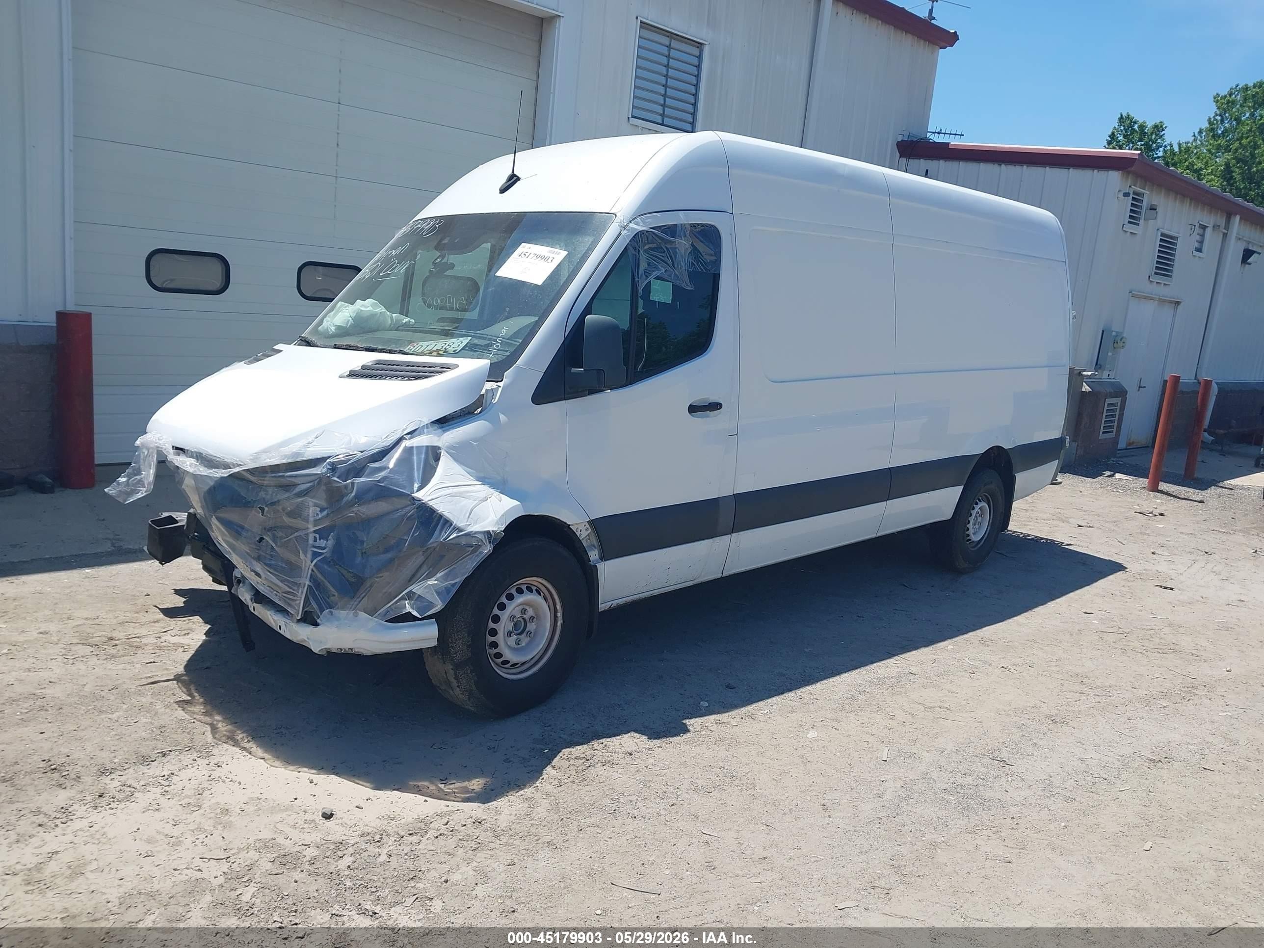 2019 Mercedes-benz Sprinter 2500 High Roof V6 White vin: WD3PF1CD3KP100714