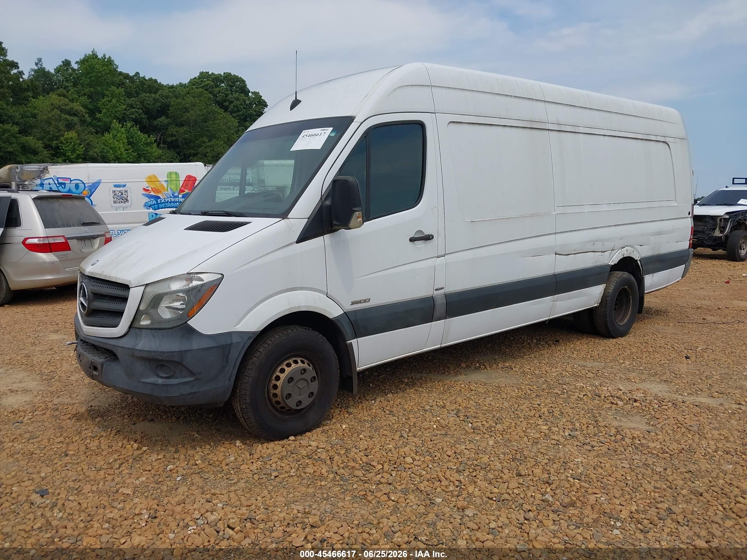 2015 Mercedes-benz Sprinter 3500 High  Roof White vin: WD3PF1DC7F5964804