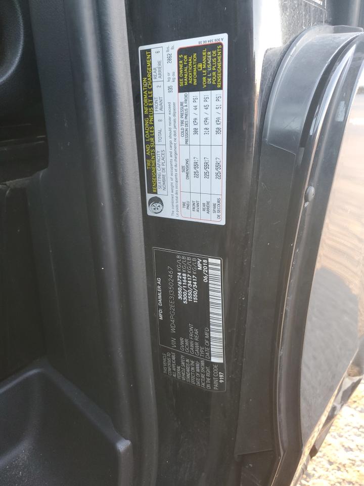 2018 Mercedes-benz Metris Black vin: WD4PG2EE3J3502467