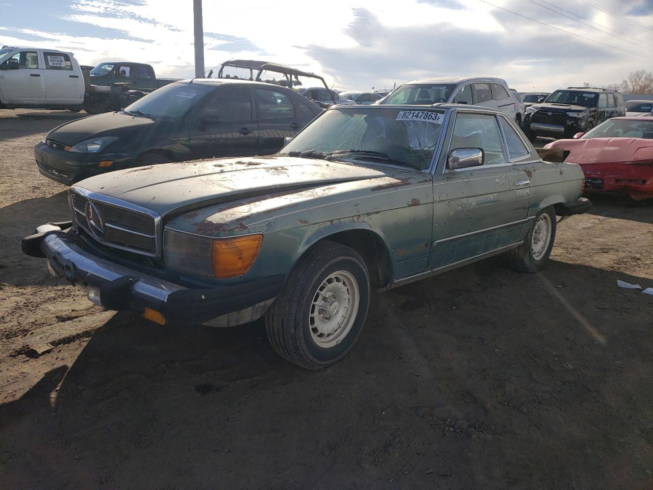 1980 Mercedes Benz 450 Sl Green vin: WDB10704412062362