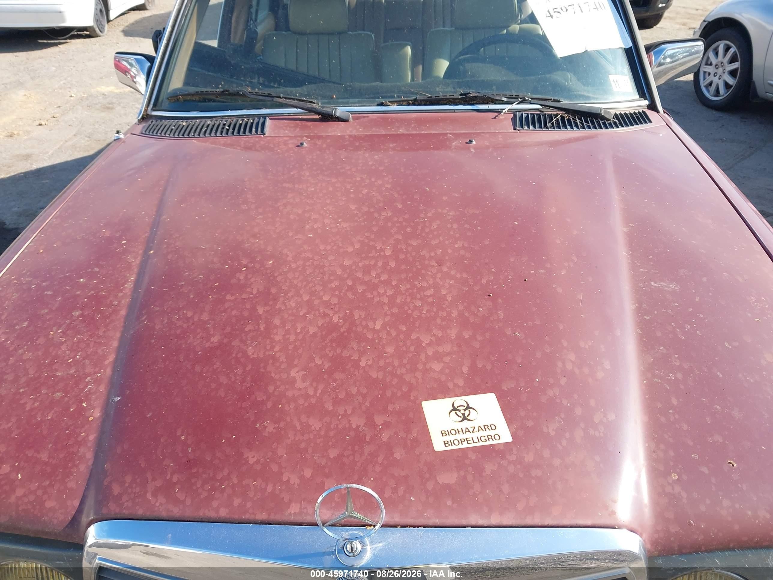 1983 Mercedes-benz B   Red vin: WDB12313012296828
