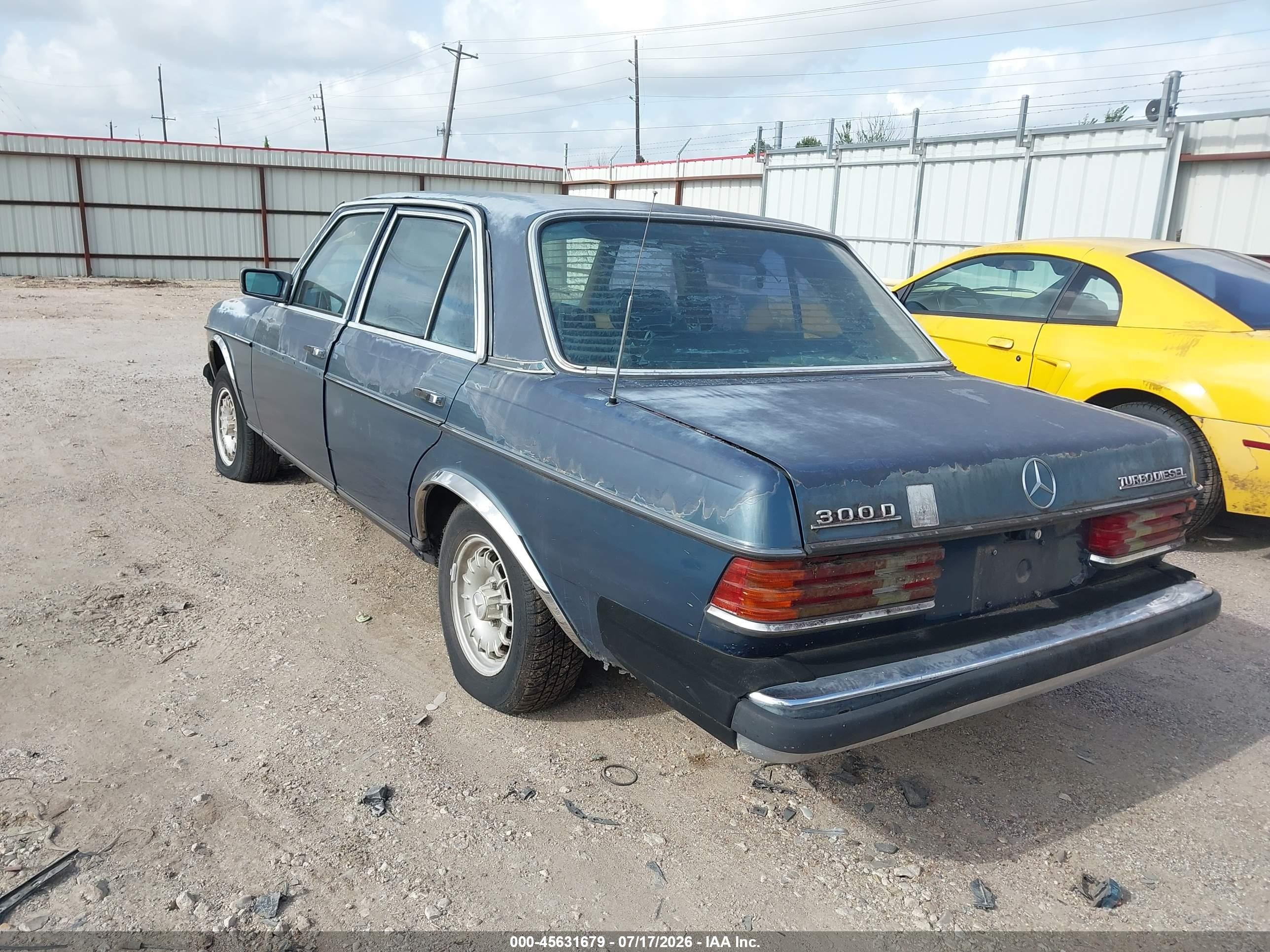 1984 Mercedes-benz 300 Dt Blue vin: WDBAB33A7EA060975