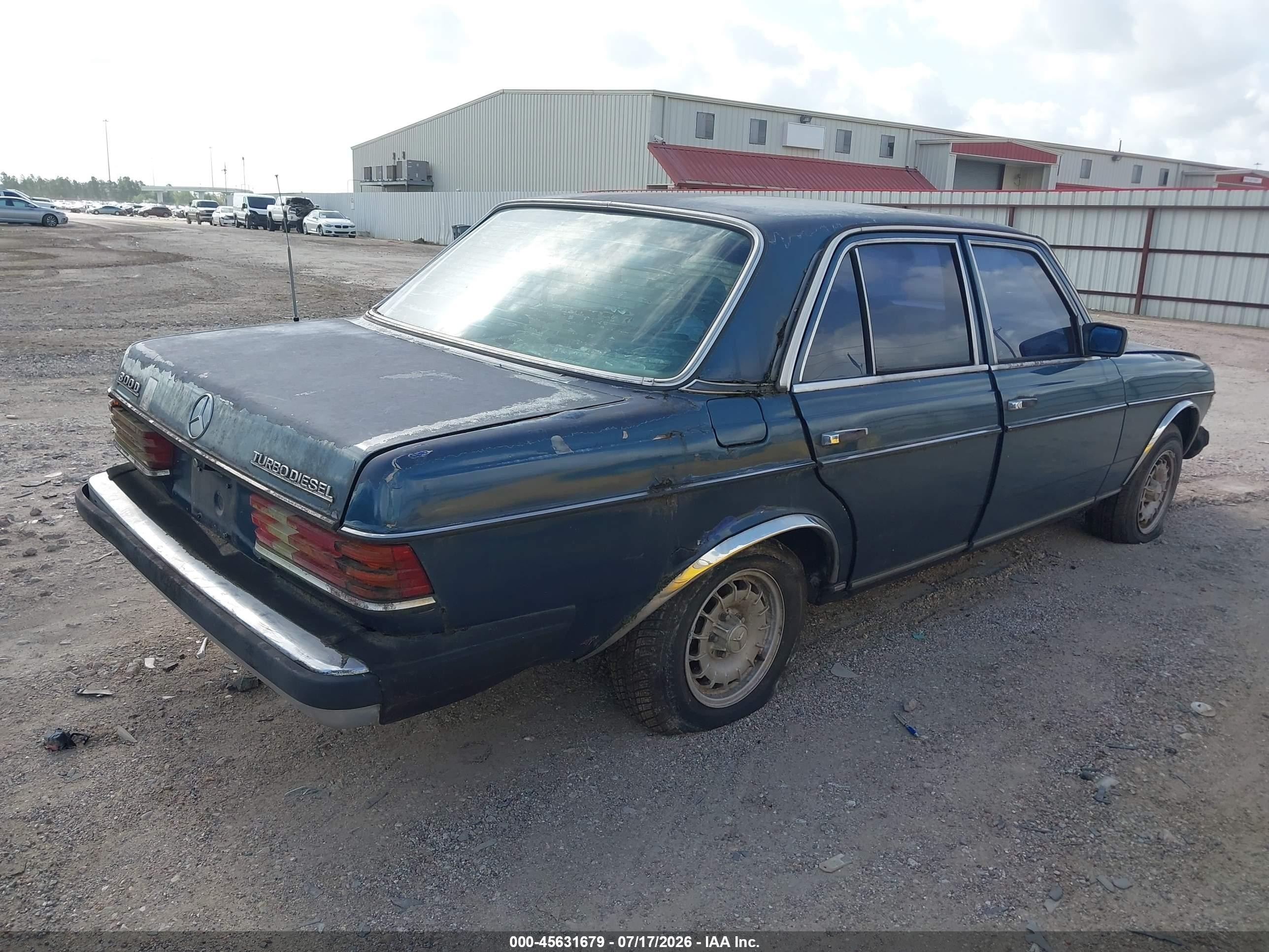 1984 Mercedes-benz 300 Dt Blue vin: WDBAB33A7EA060975