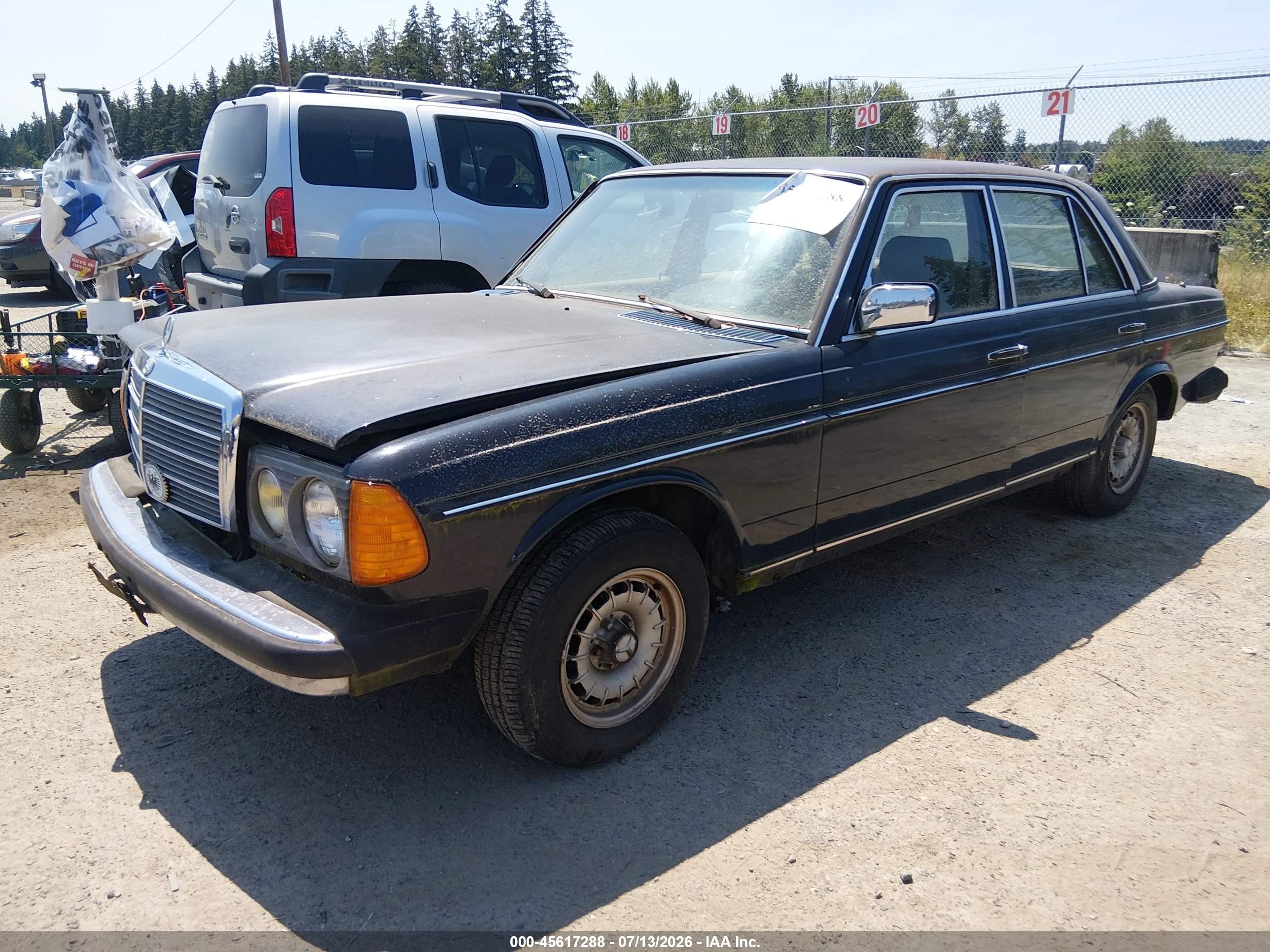 1985 Mercedes-benz 300 Dt Black vin: WDBAB33C1FA235711