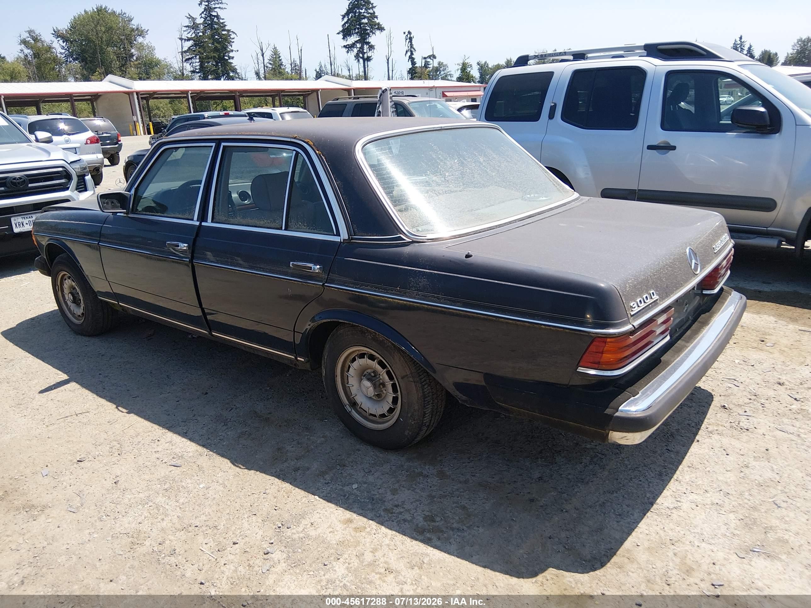 1985 Mercedes-benz 300 Dt Black vin: WDBAB33C1FA235711