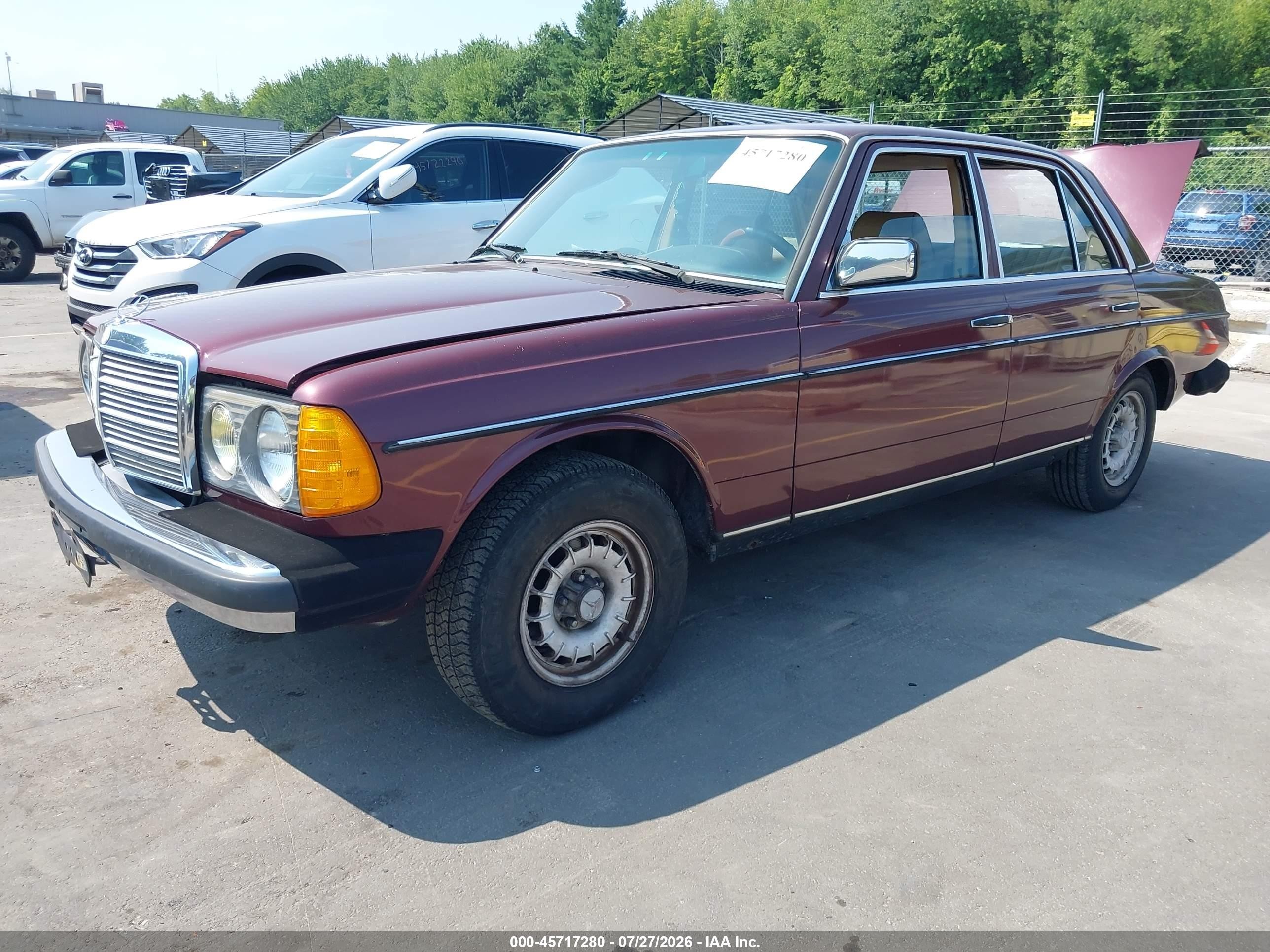 1985 Mercedes-benz 300 Dt Burgundy vin: WDBAB33C3FA227514