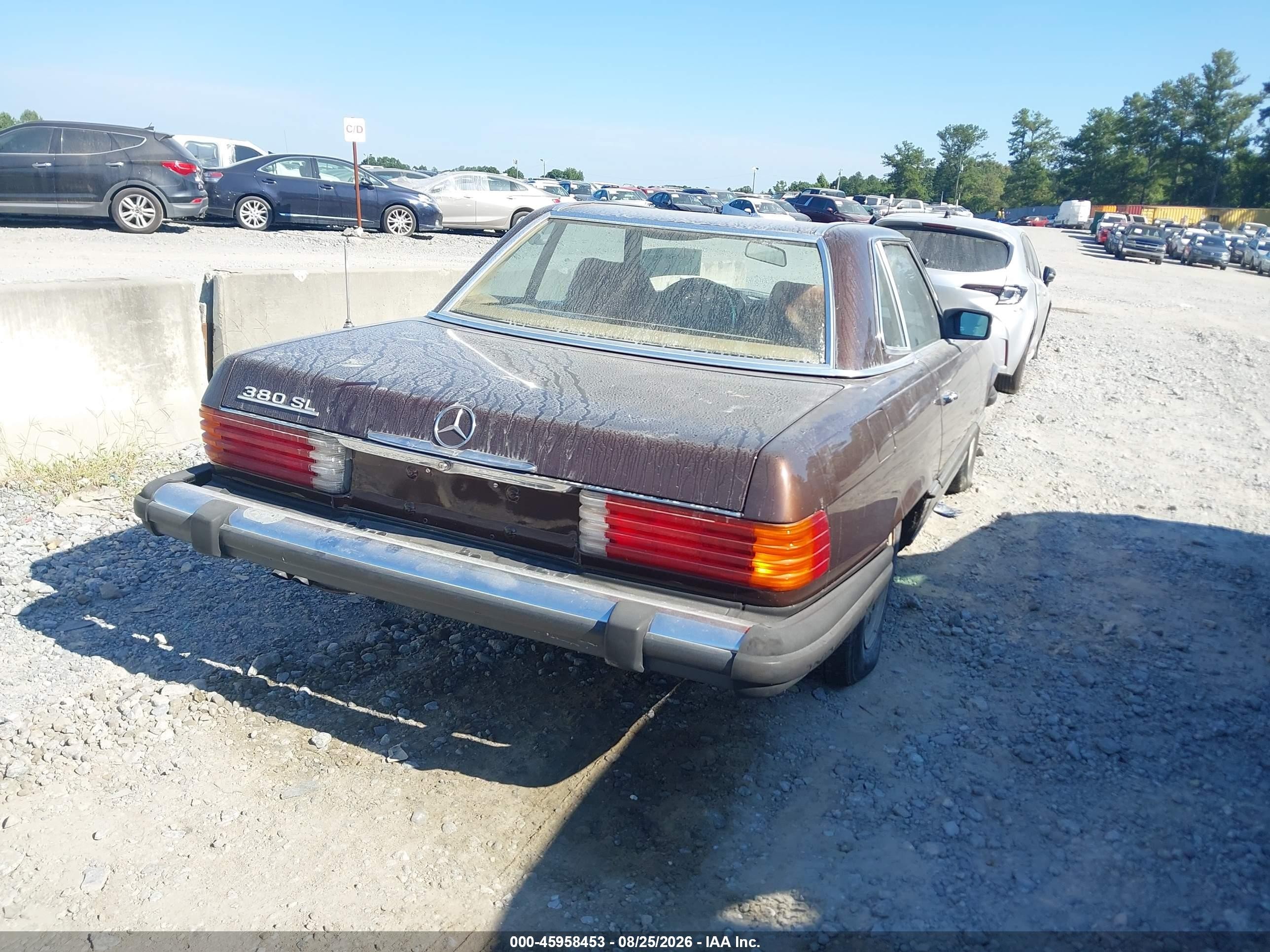 1982 Mercedes-benz 380 Sl Brown vin: WDBBA45A0CB011828