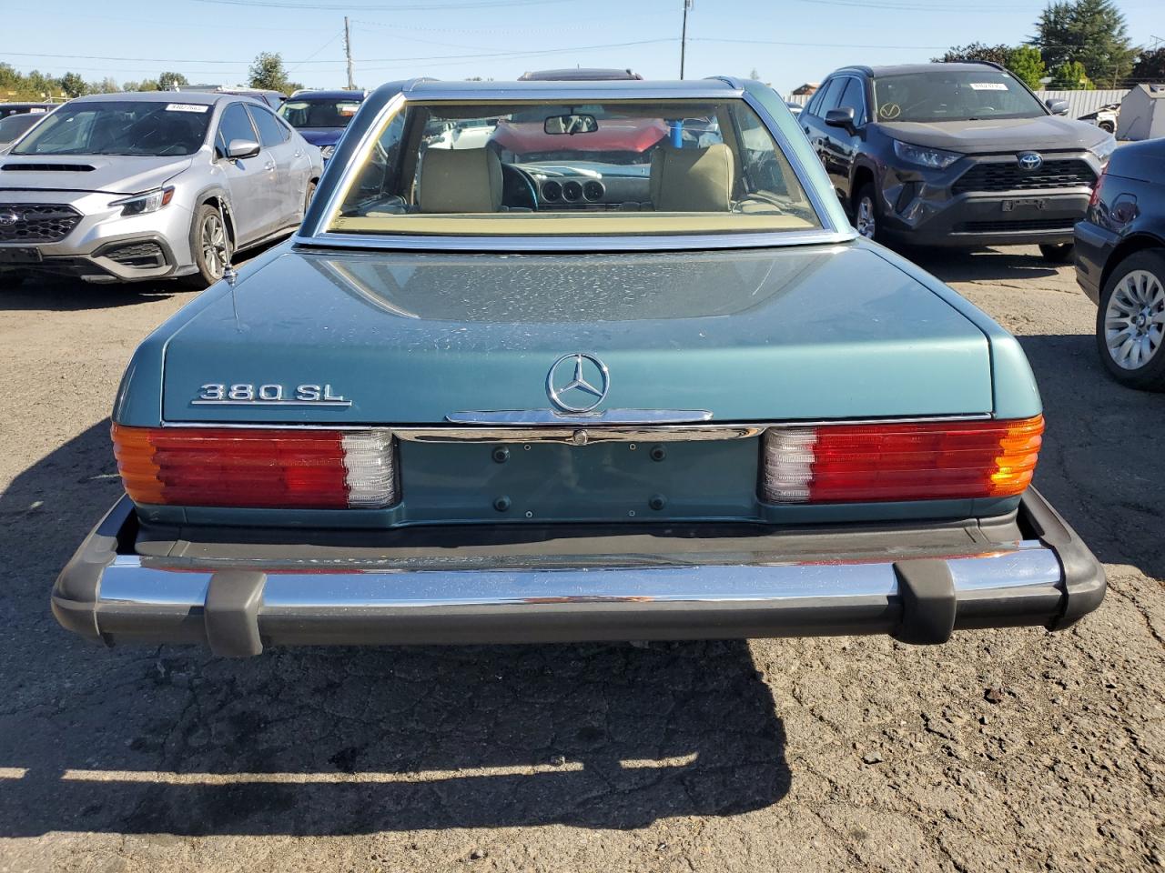 1983 Mercedes-benz 380 Sl Turquoise vin: WDBBA45A0DB027495
