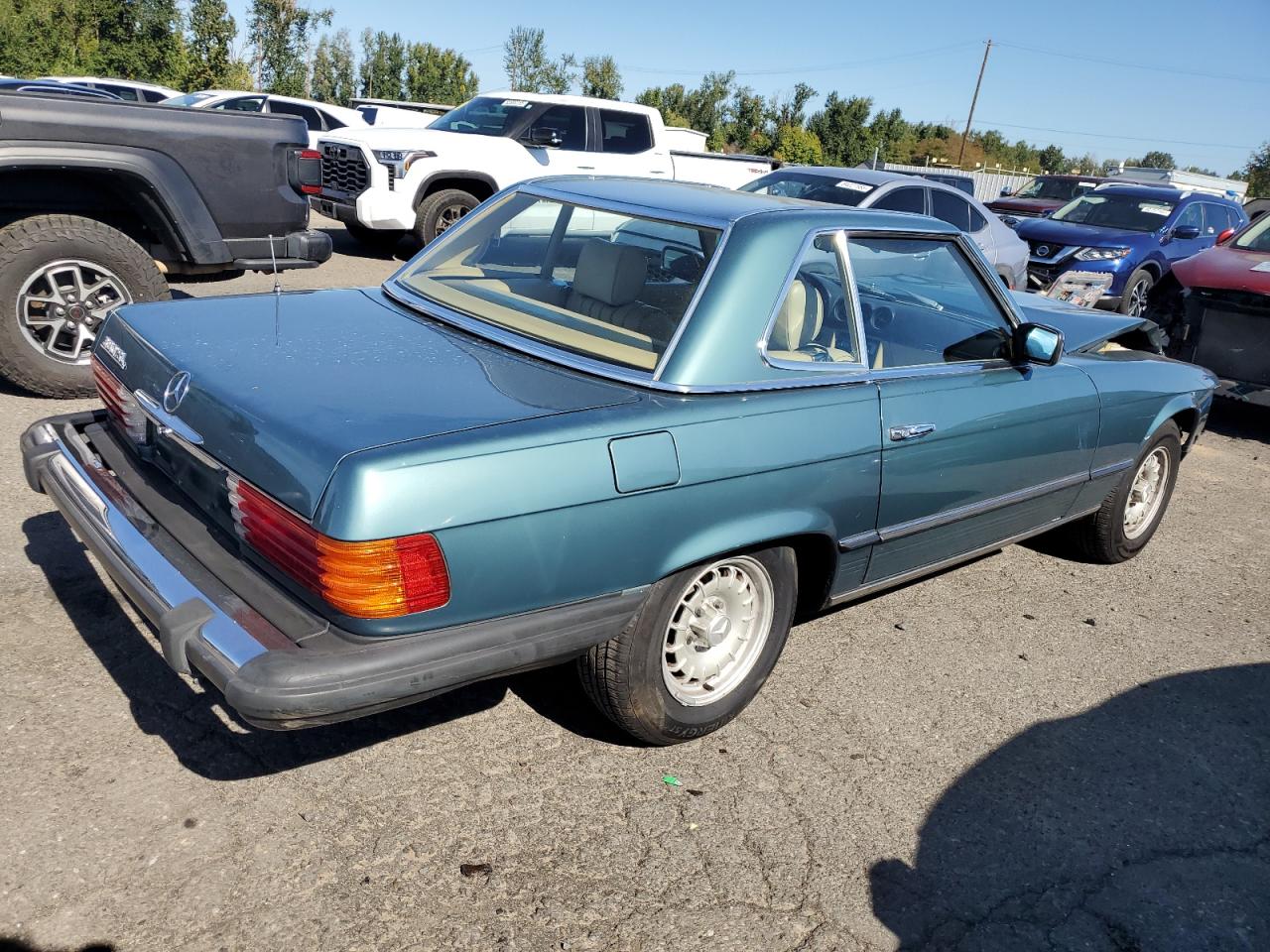 1983 Mercedes-benz 380 Sl Turquoise vin: WDBBA45A0DB027495