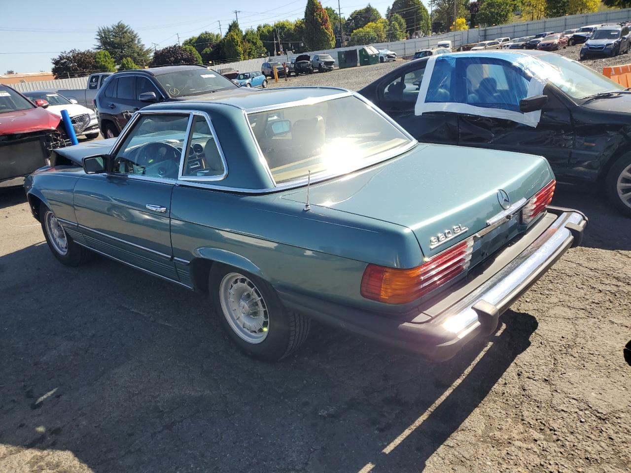 1983 Mercedes-benz 380 Sl Turquoise vin: WDBBA45A0DB027495