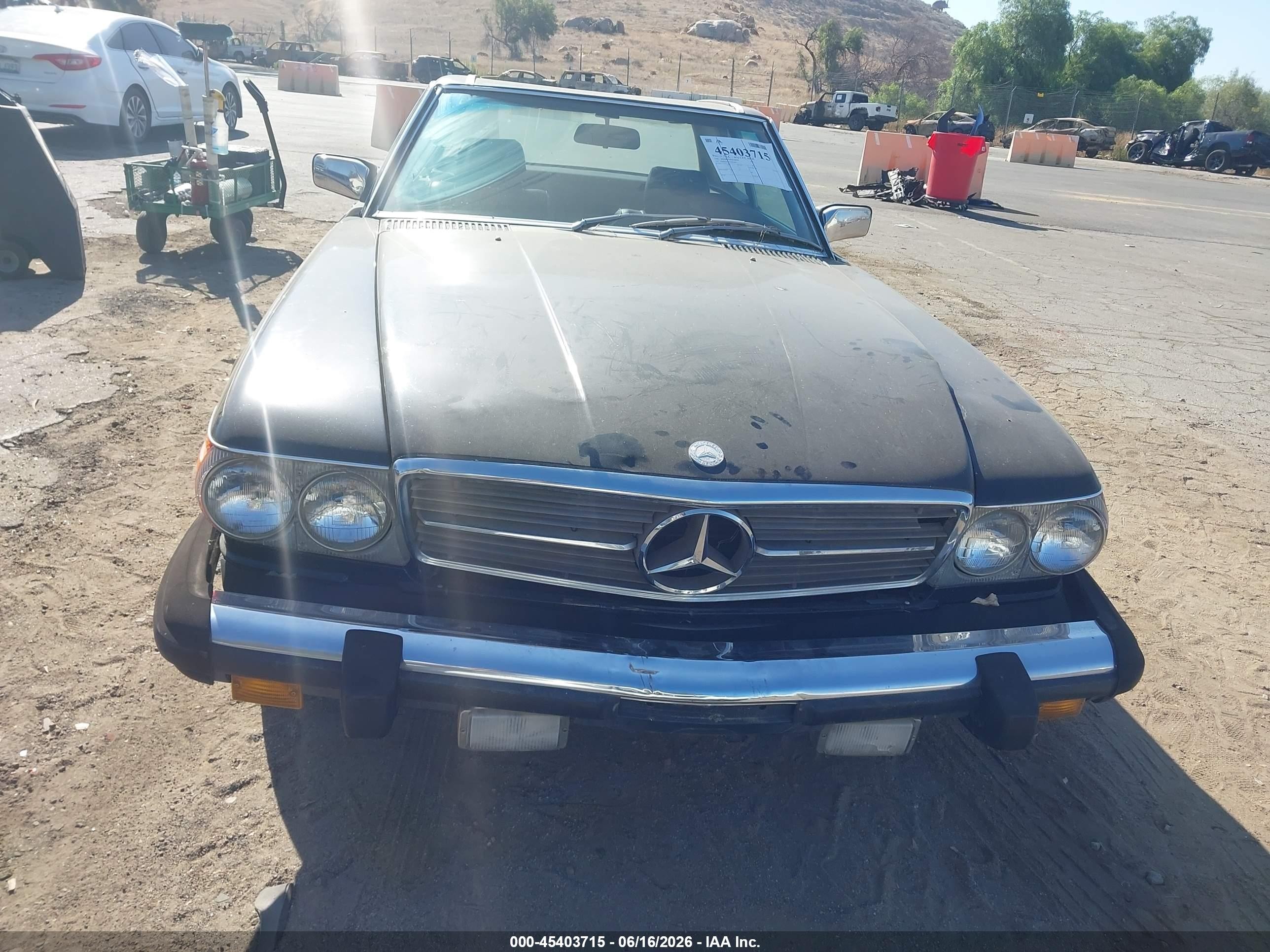 1982 Mercedes-benz 380 Sl Черный vin: WDBBA45A2CB018893