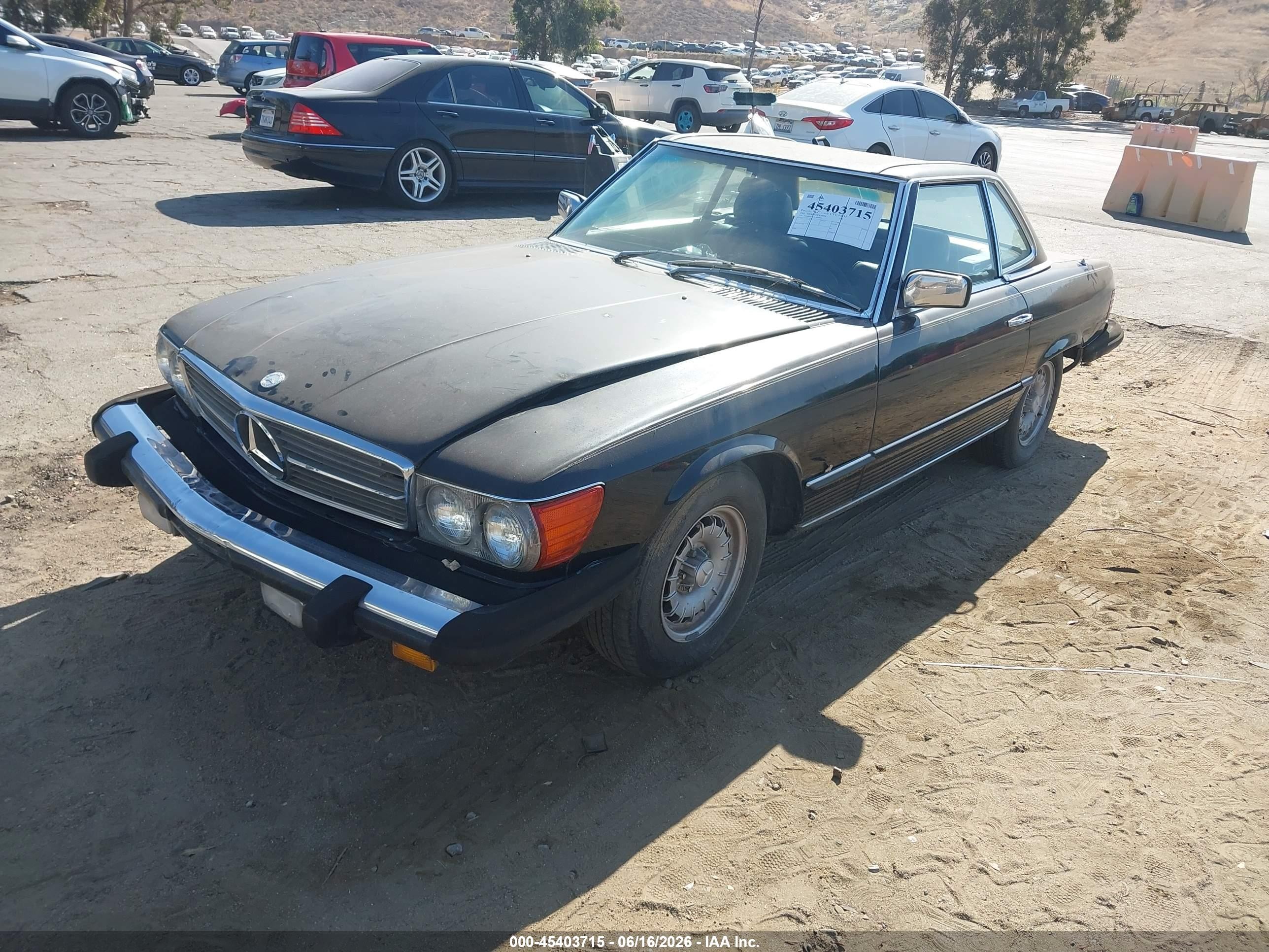 1982 Mercedes-benz 380 Sl Черный vin: WDBBA45A2CB018893