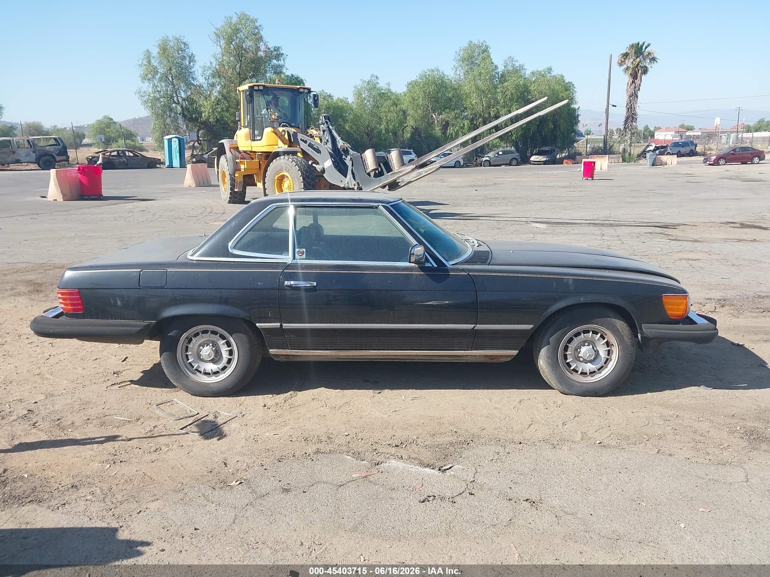 1982 Mercedes-benz 380 Sl Черный vin: WDBBA45A2CB018893