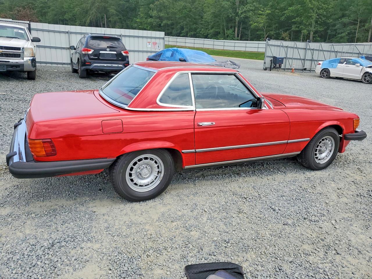 1984 Mercedes-benz 380 Sl Red vin: WDBBA45A2EA005943