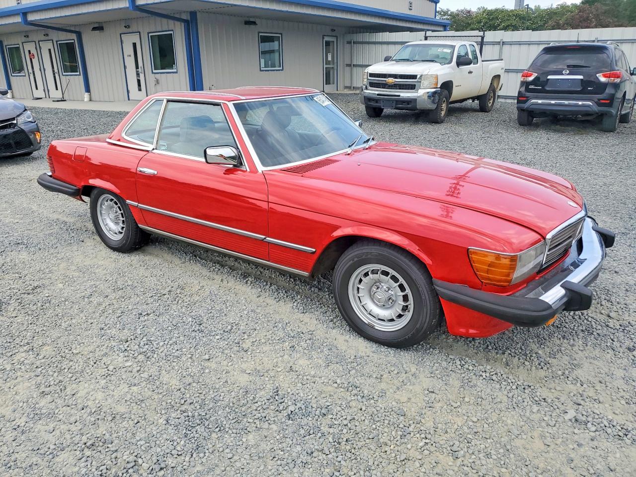 1984 Mercedes-benz 380 Sl Red vin: WDBBA45A2EA005943