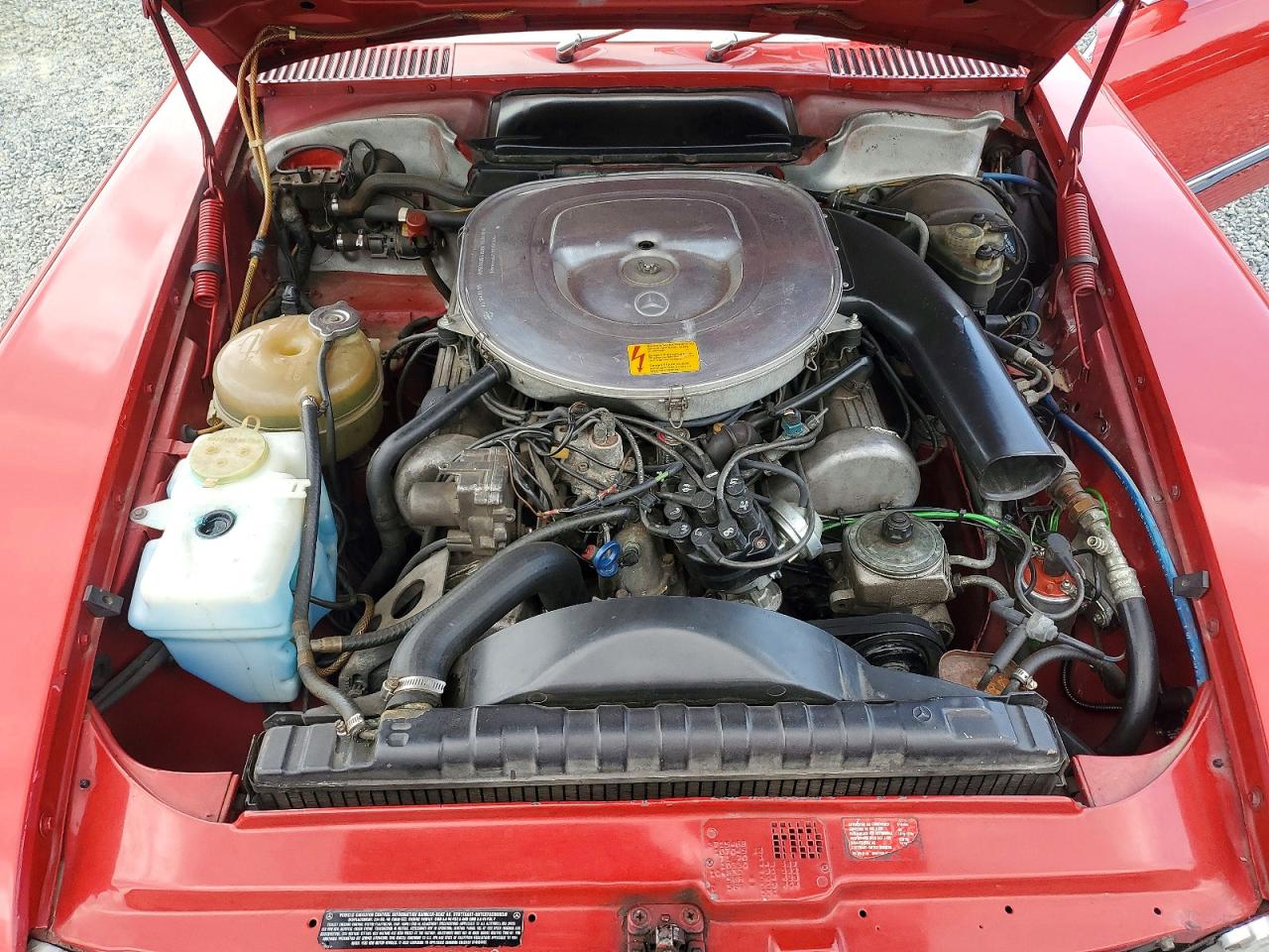 1984 Mercedes-benz 380 Sl Red vin: WDBBA45A2EA005943