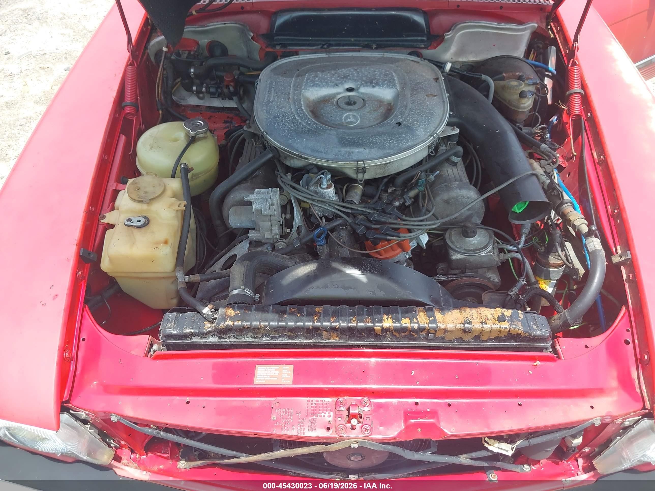 1984 Mercedes-benz 380 Sl Red vin: WDBBA45A2EA006719