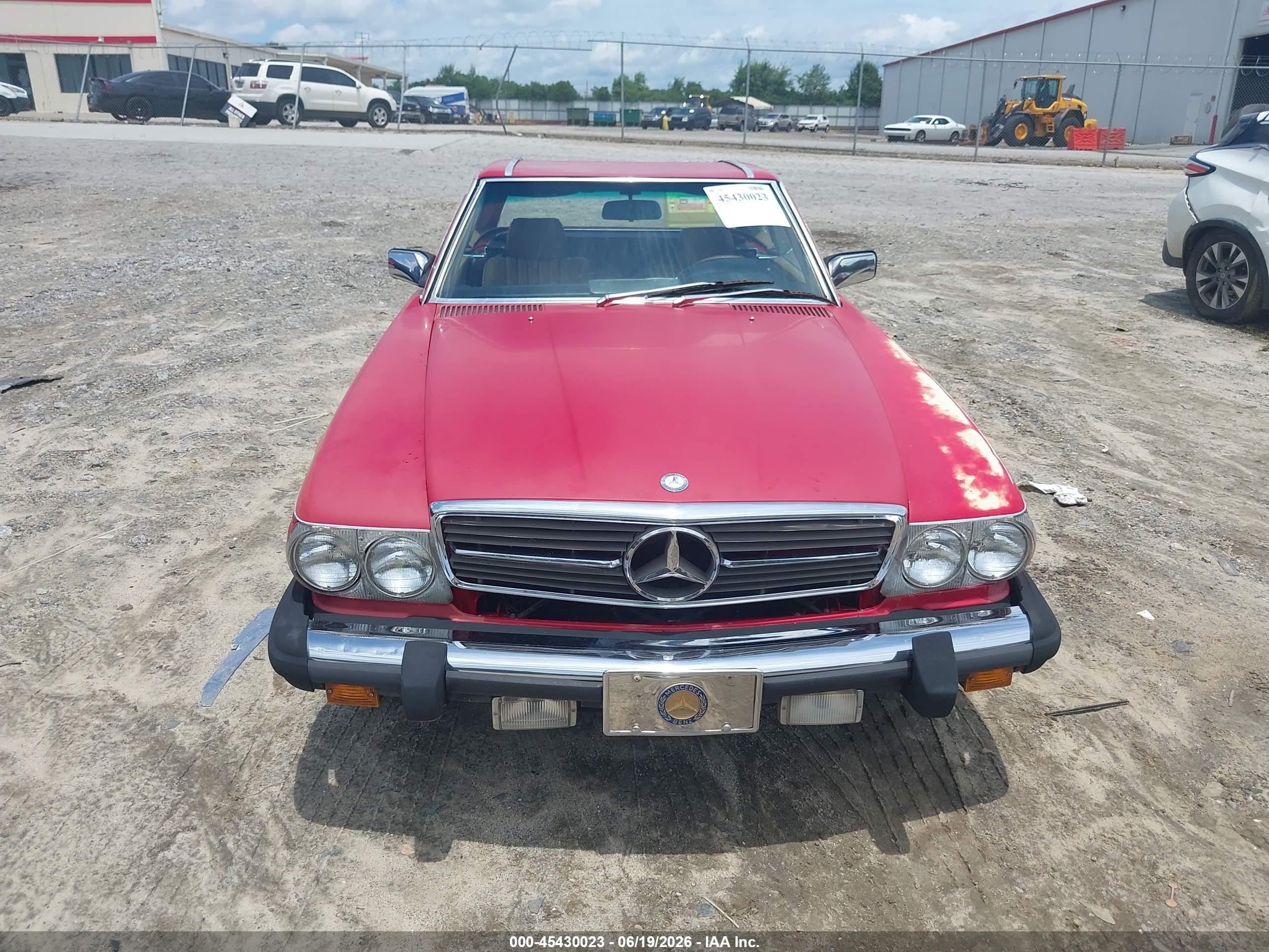 1984 Mercedes-benz 380 Sl Red vin: WDBBA45A2EA006719
