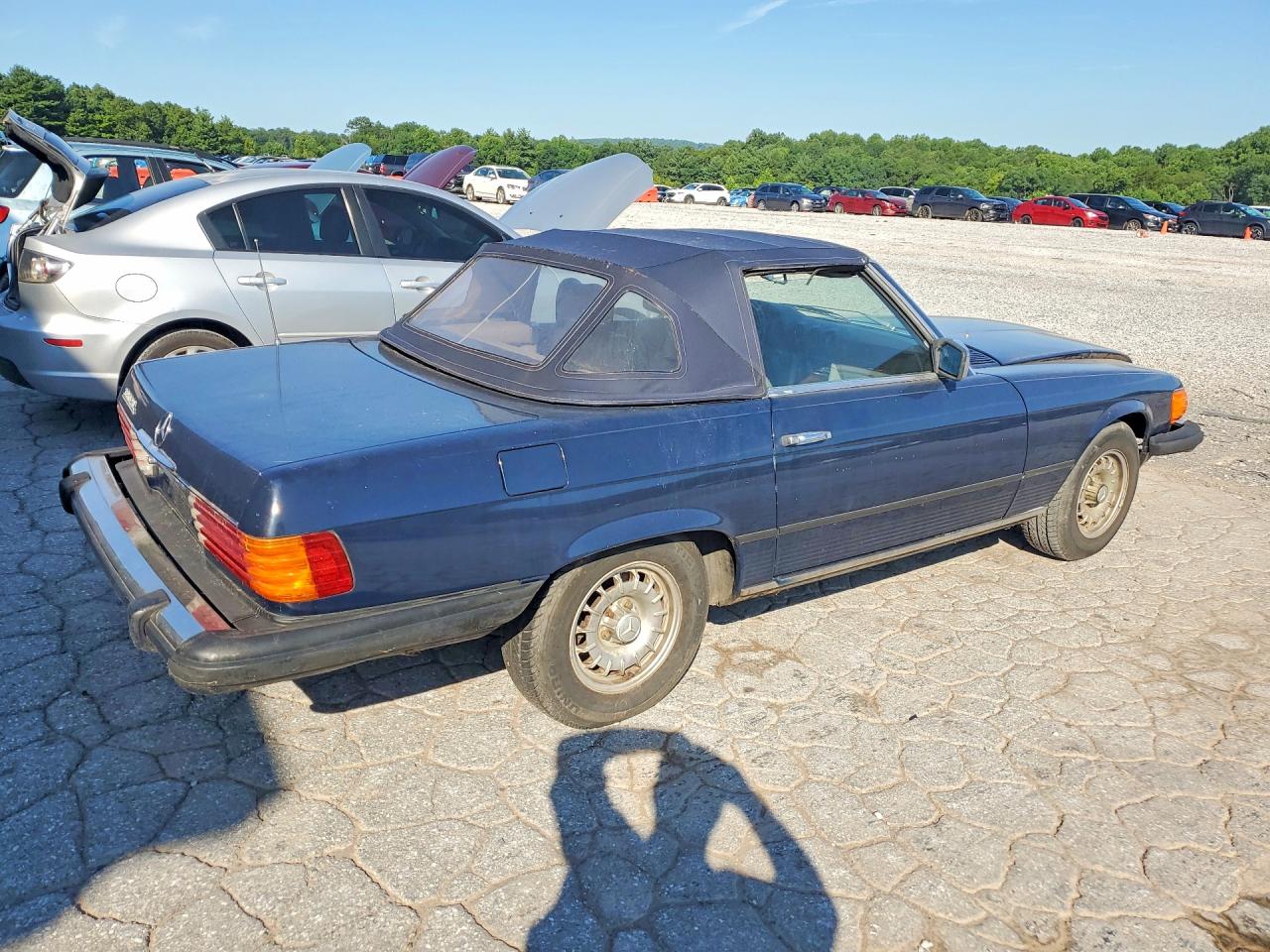 1983 Mercedes-benz 380 Sl Blue vin: WDBBA45A3DB021979
