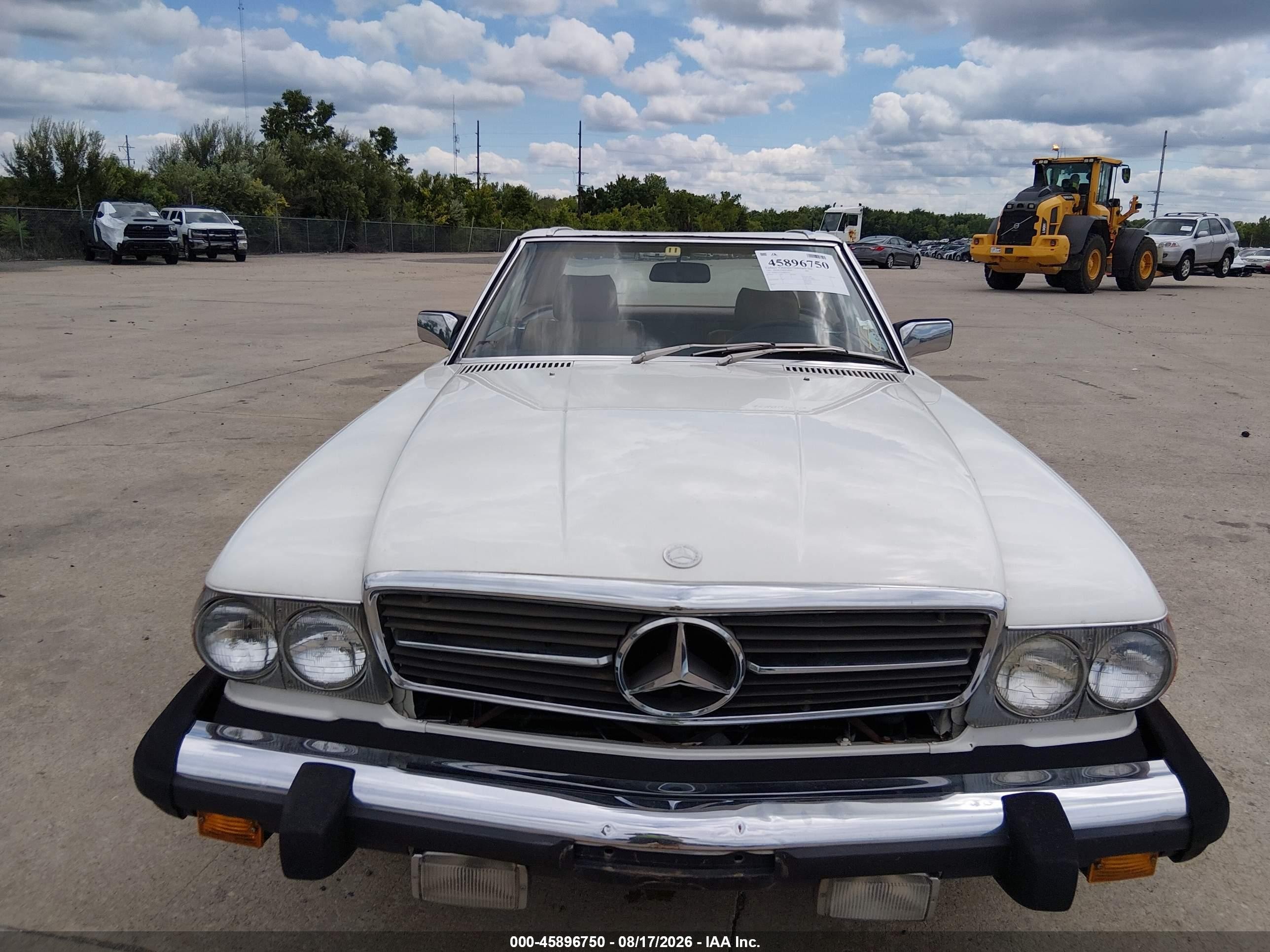 1983 Mercedes-benz 380 Sl White vin: WDBBA45A6DB020101