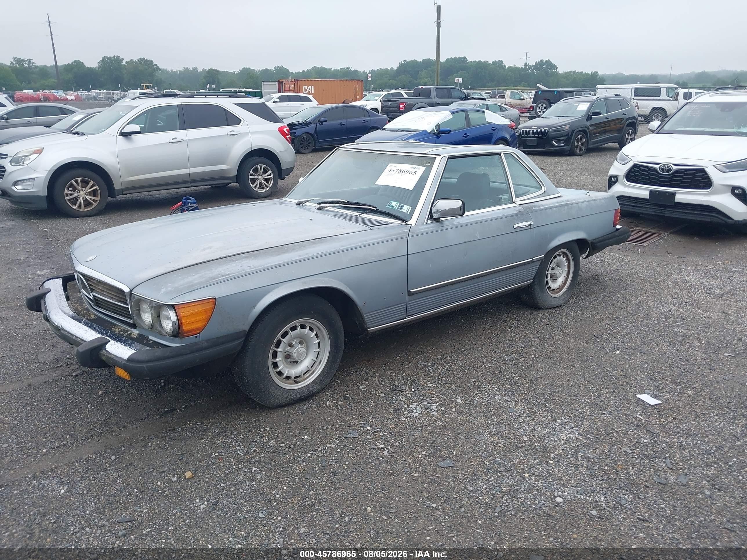 1983 Mercedes-benz 380 Sl Blue vin: WDBBA45A7DB024108