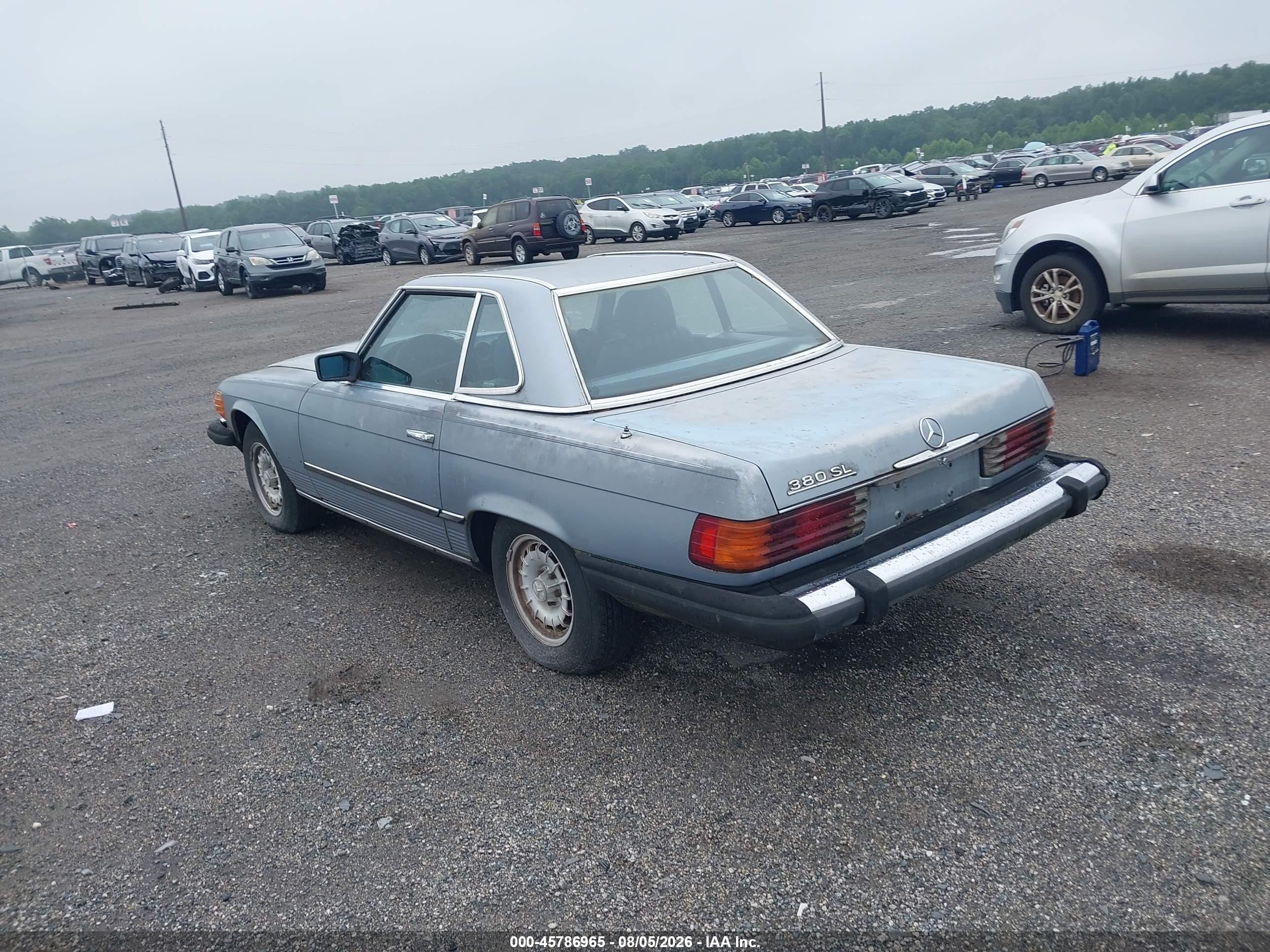 1983 Mercedes-benz 380 Sl Blue vin: WDBBA45A7DB024108