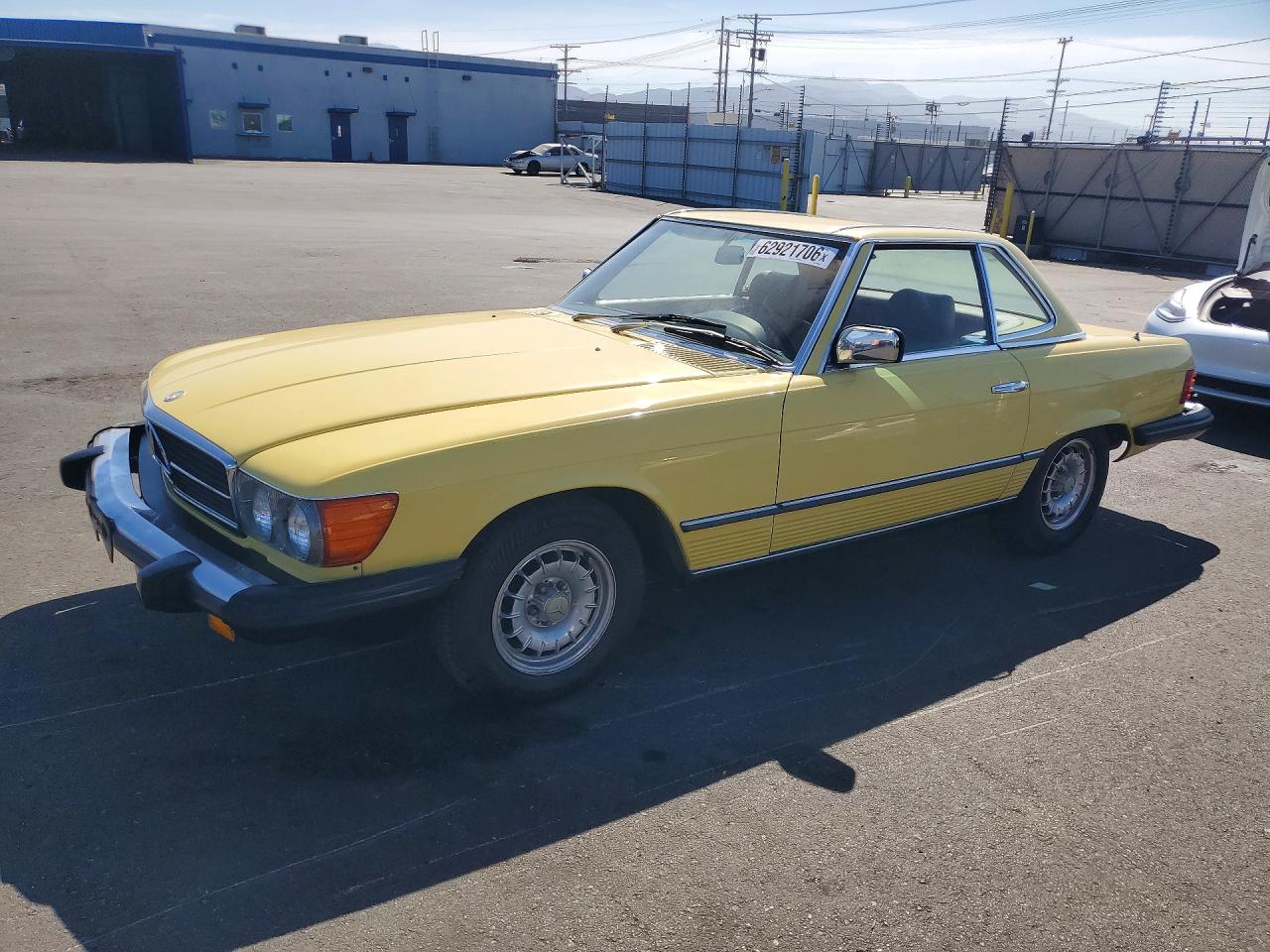 1981 Mercedes-benz 380 Sl Yellow vin: WDBBA45A9BB008828
