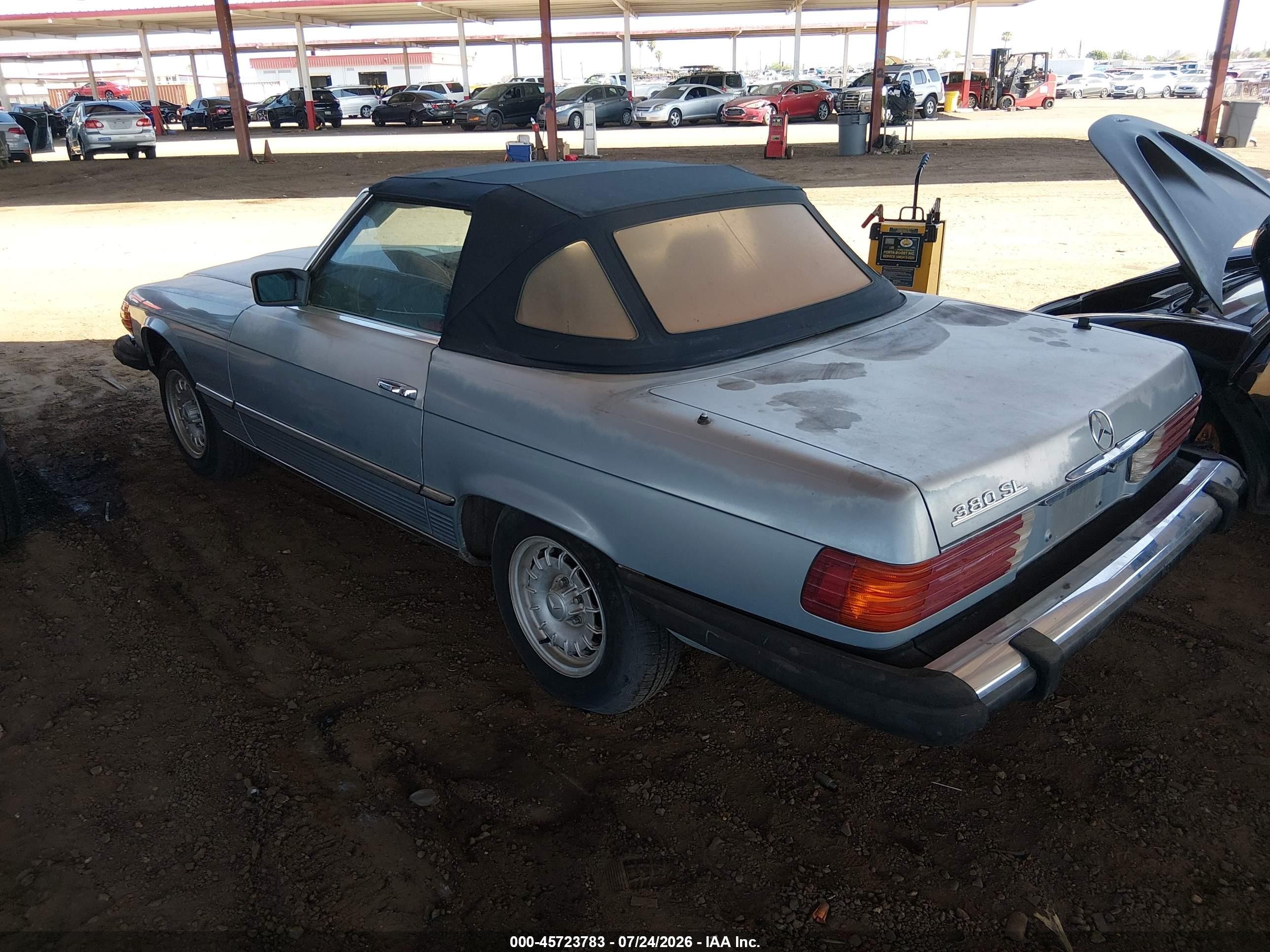 1984 Mercedes-benz 380 Sl Blue vin: WDBBA45A9EA008418