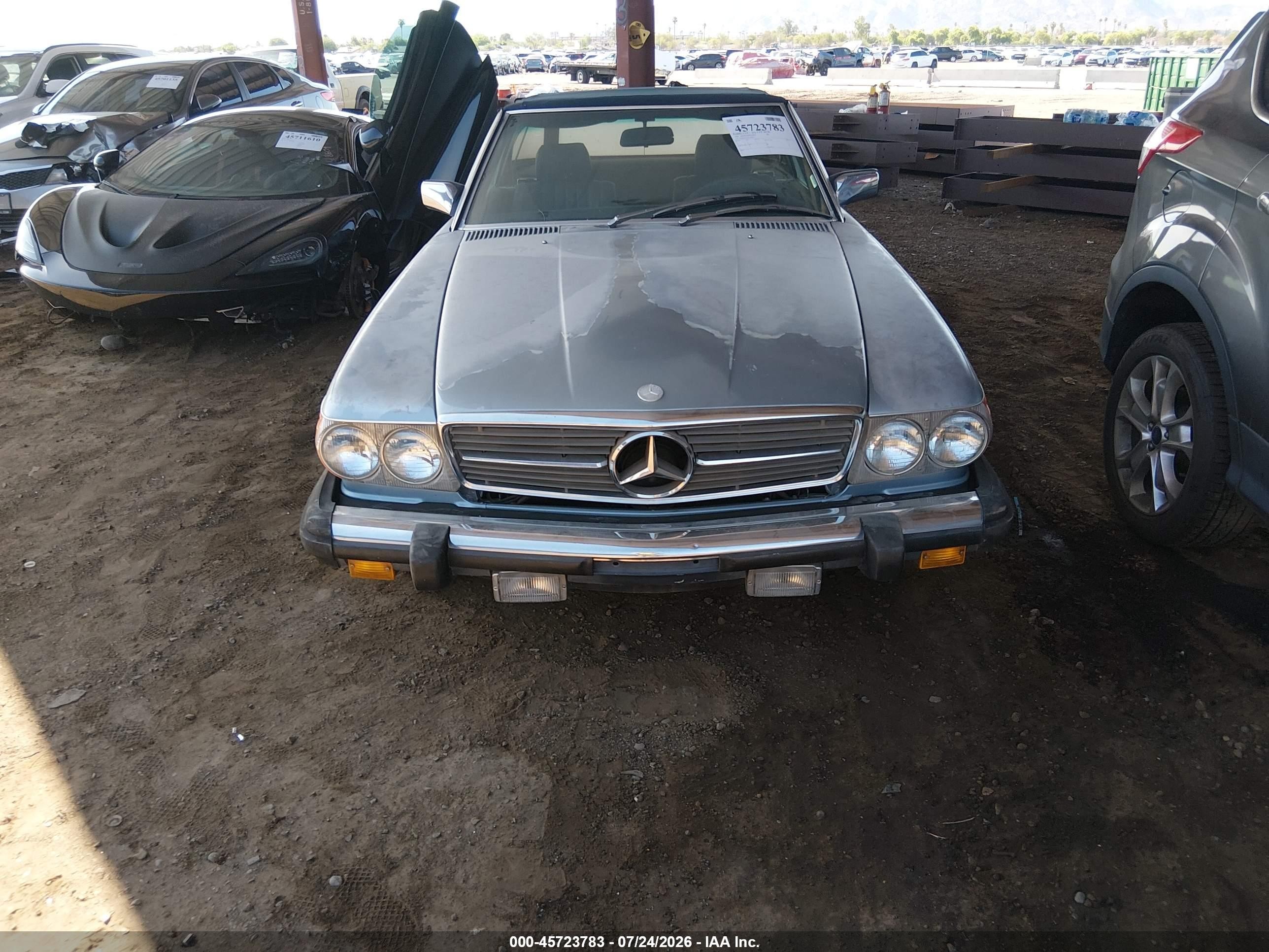 1984 Mercedes-benz 380 Sl Blue vin: WDBBA45A9EA008418