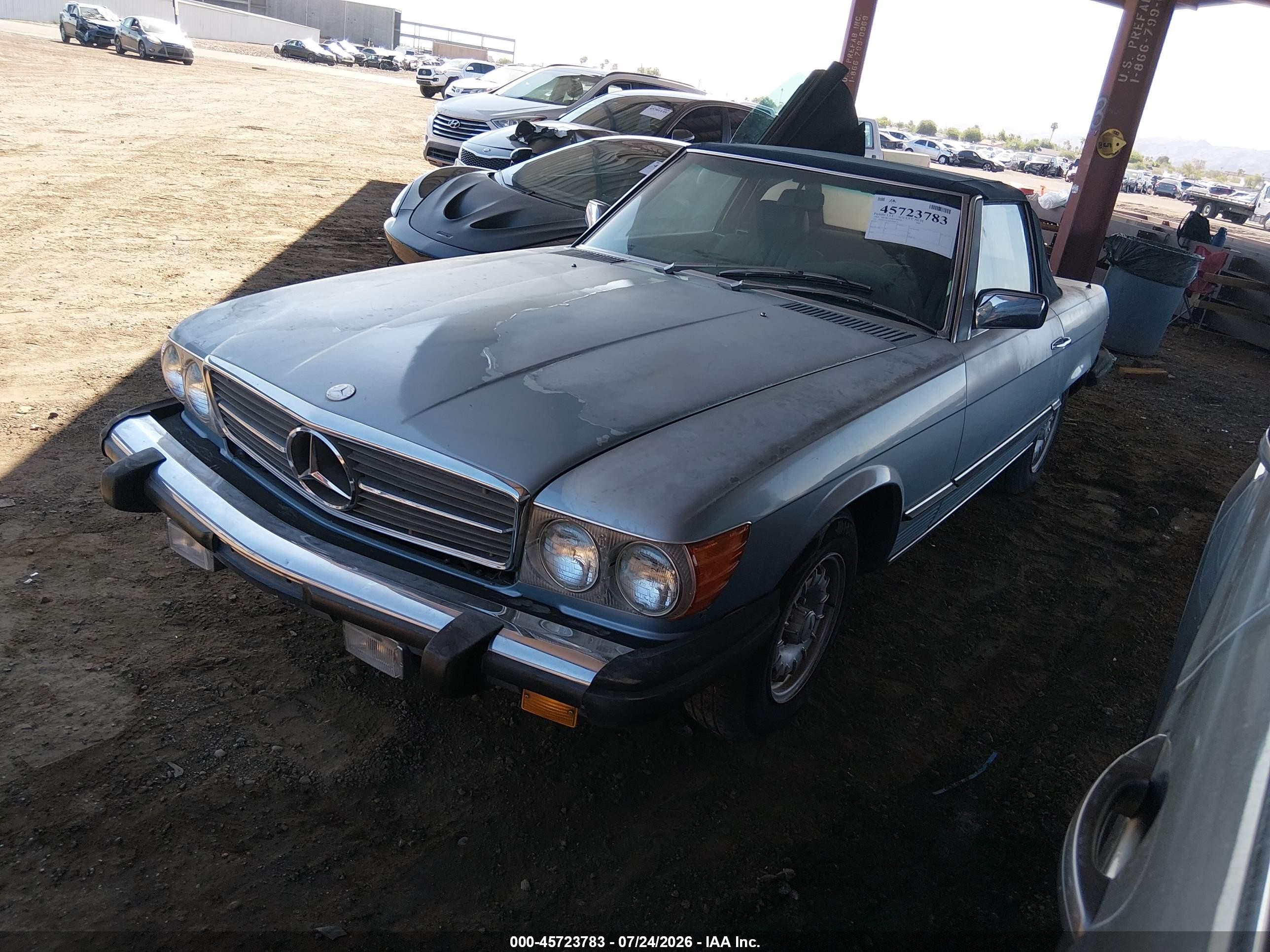 1984 Mercedes-benz 380 Sl Blue vin: WDBBA45A9EA008418