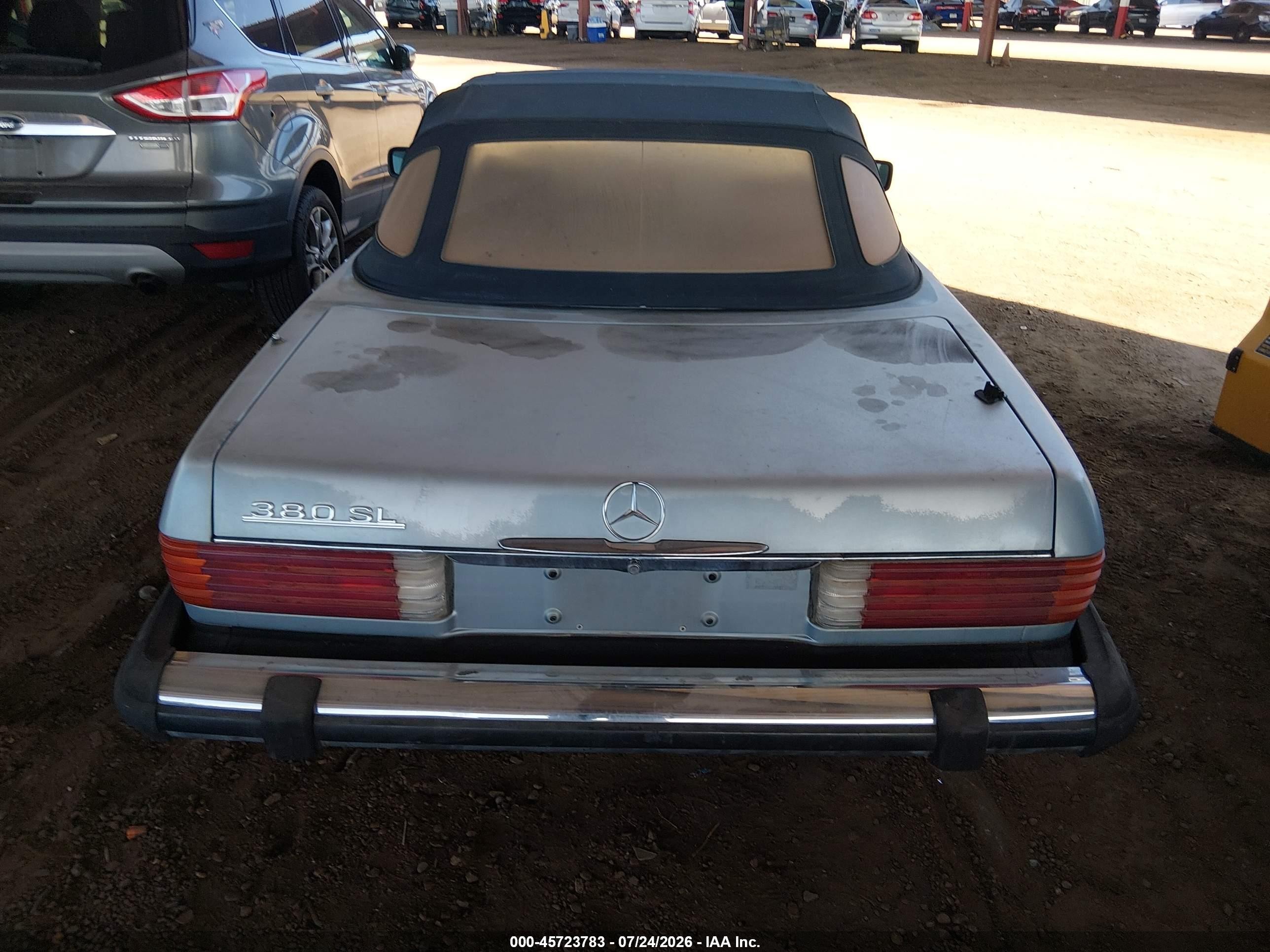 1984 Mercedes-benz 380 Sl Blue vin: WDBBA45A9EA008418