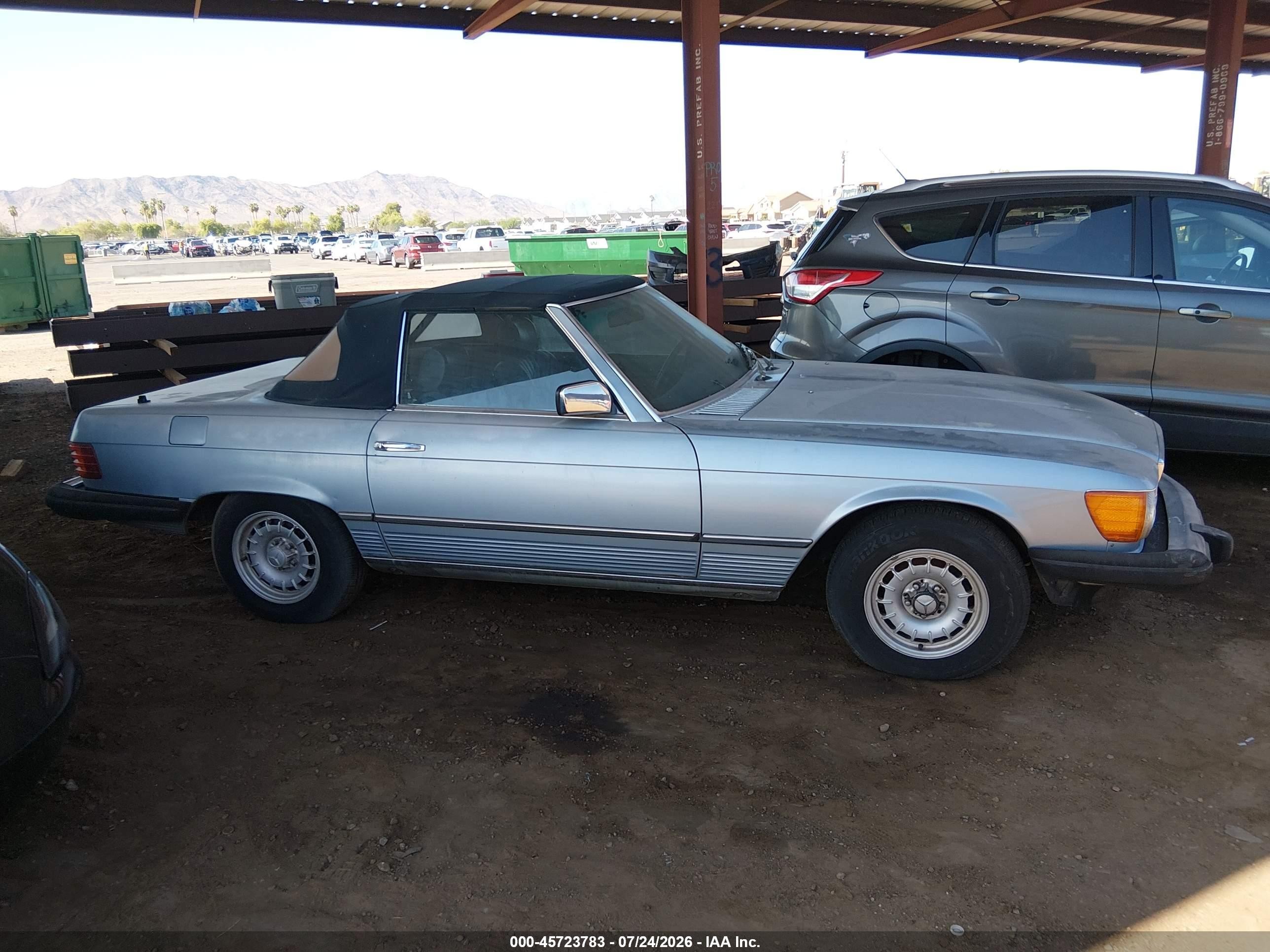 1984 Mercedes-benz 380 Sl Blue vin: WDBBA45A9EA008418