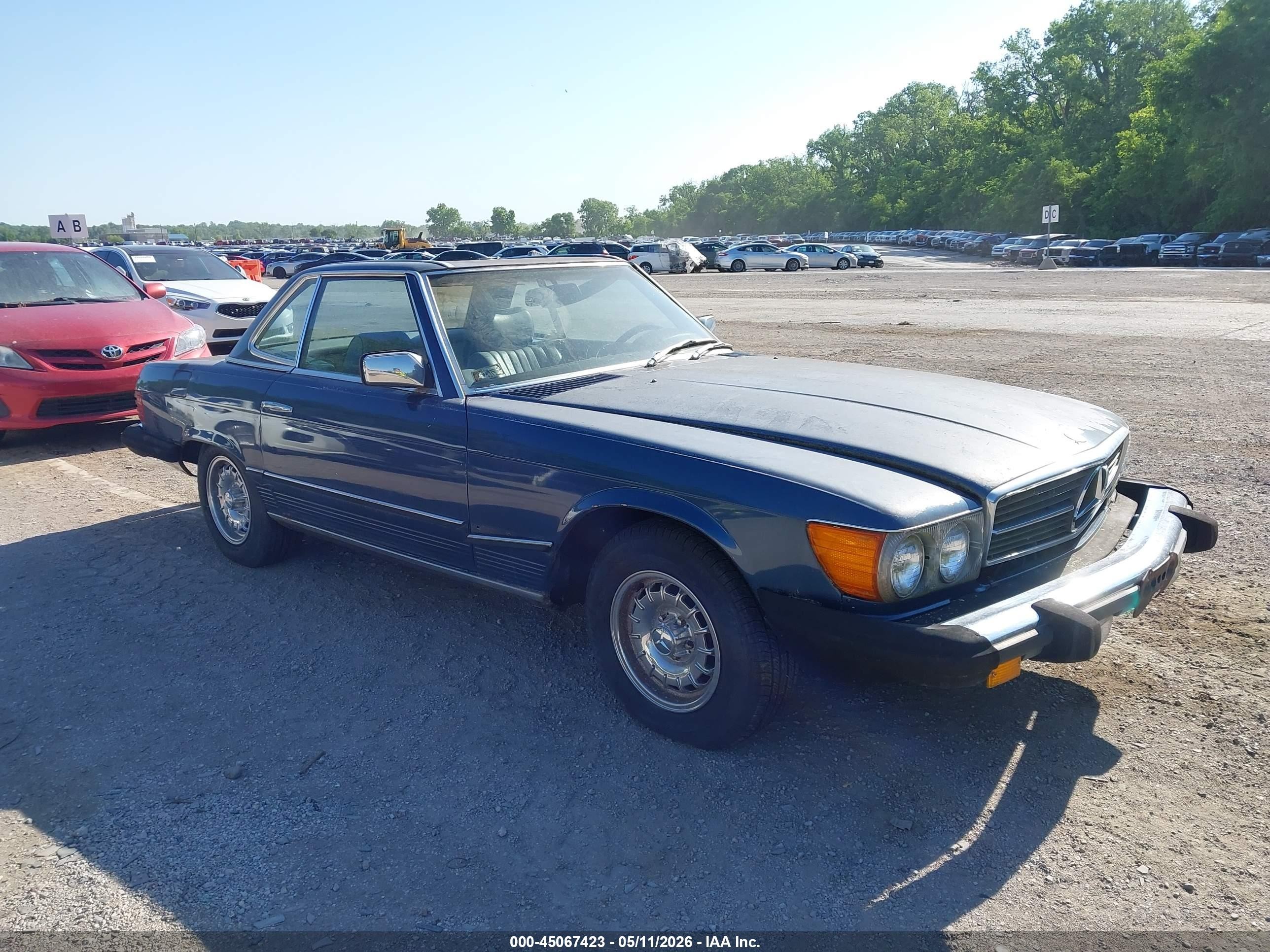 1981 Mercedes-benz 380 Sl Blue vin: WDBBA45AXBB003007
