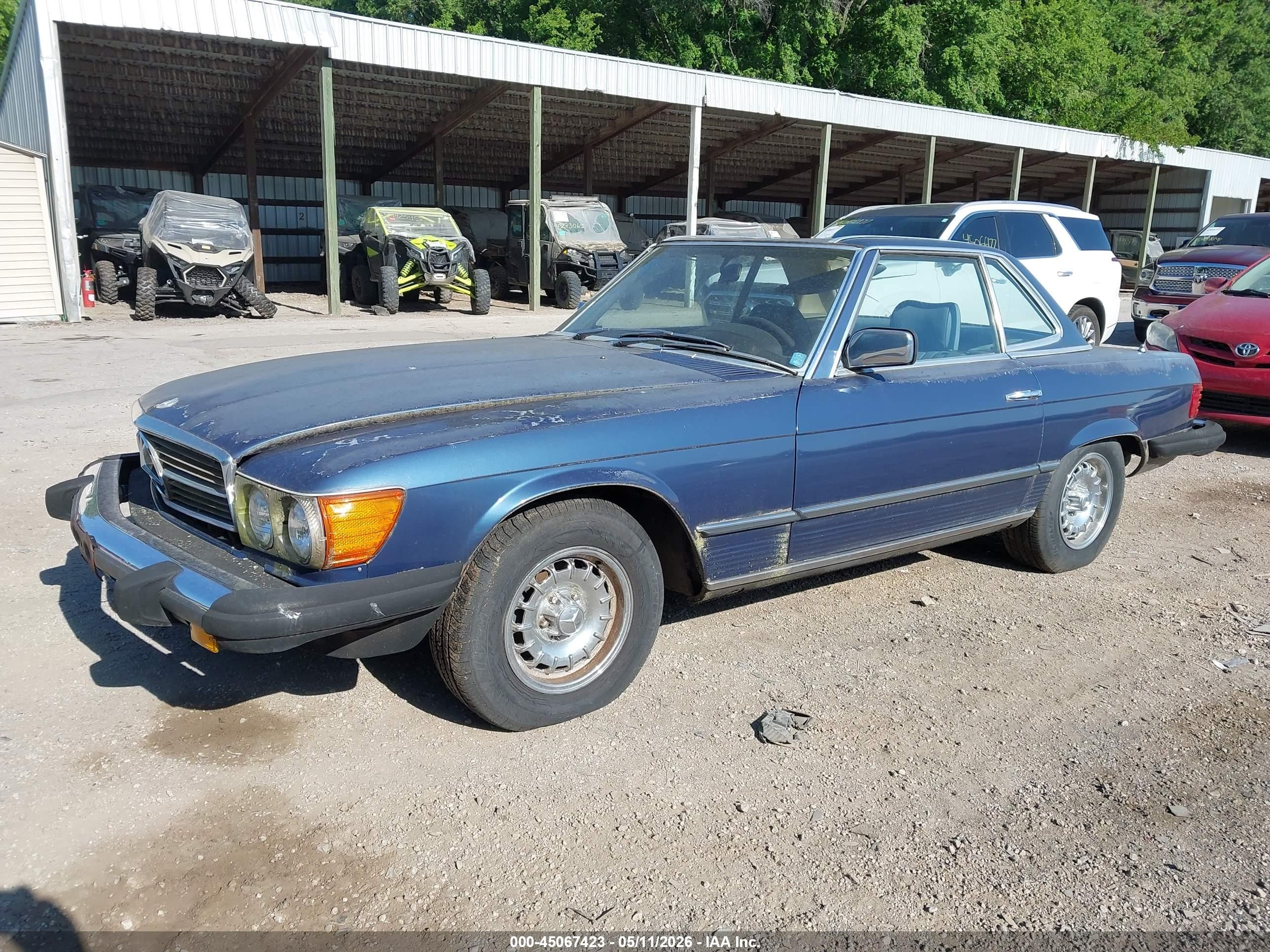 1981 Mercedes-benz 380 Sl Blue vin: WDBBA45AXBB003007