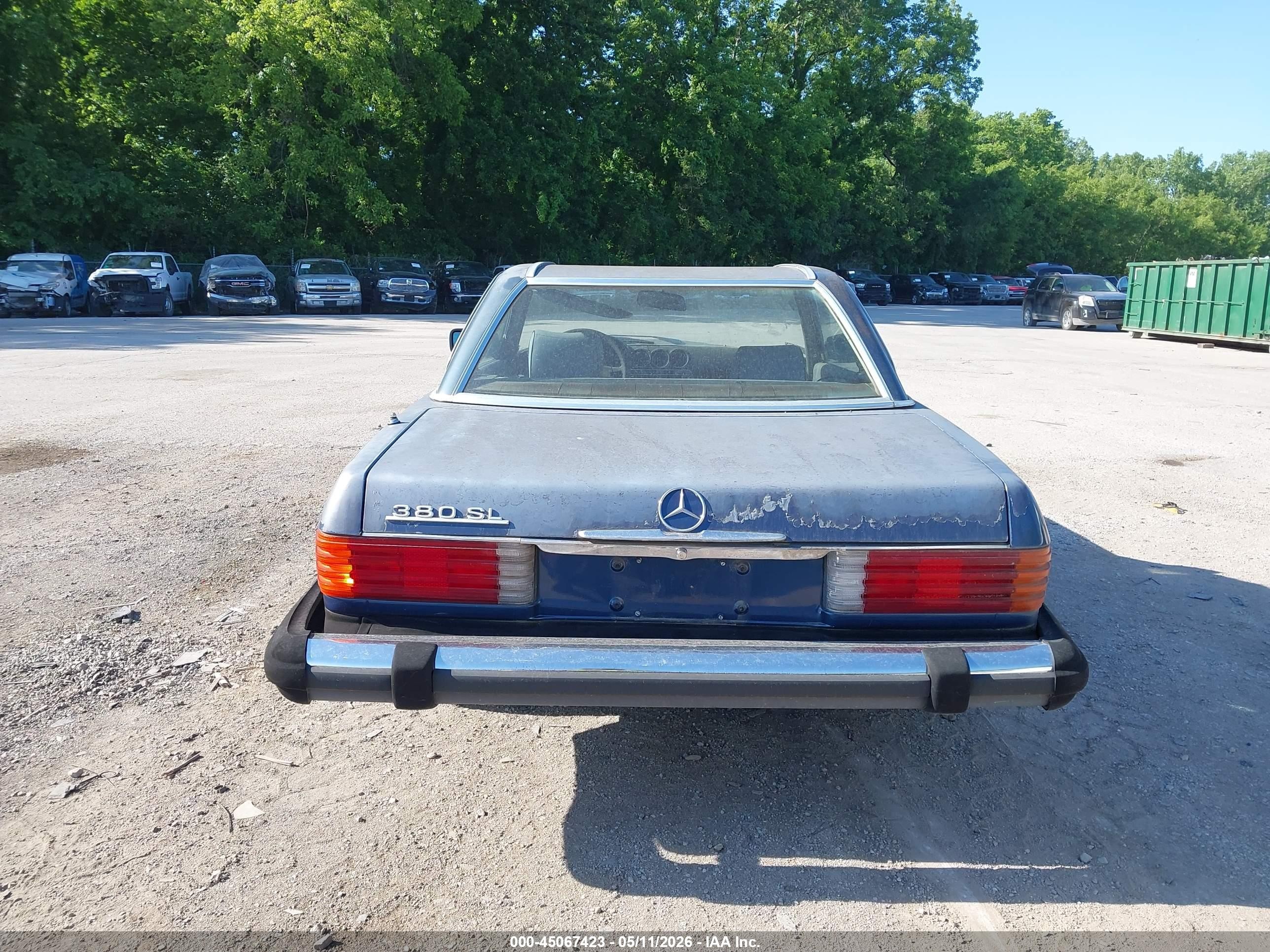 1981 Mercedes-benz 380 Sl Blue vin: WDBBA45AXBB003007