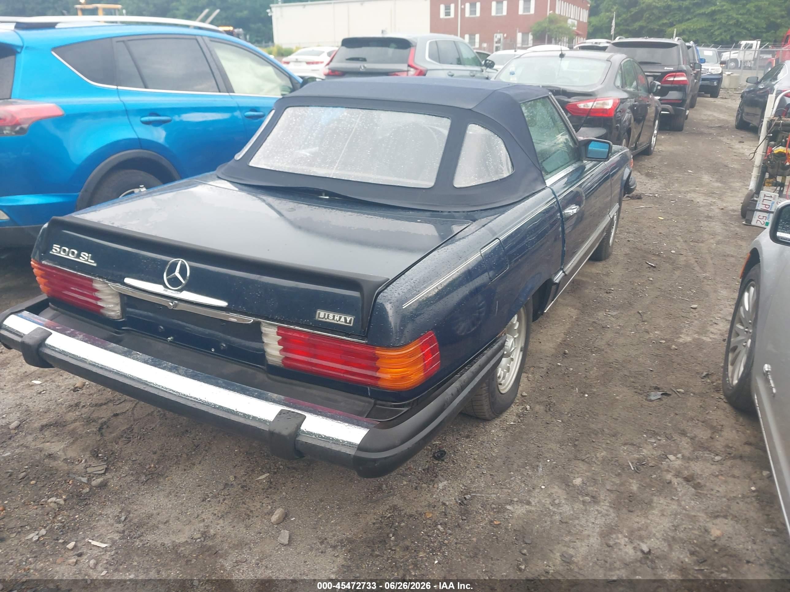 1982 Mercedes-benz 380 Sl Blue vin: WDBBA45AXCB015675