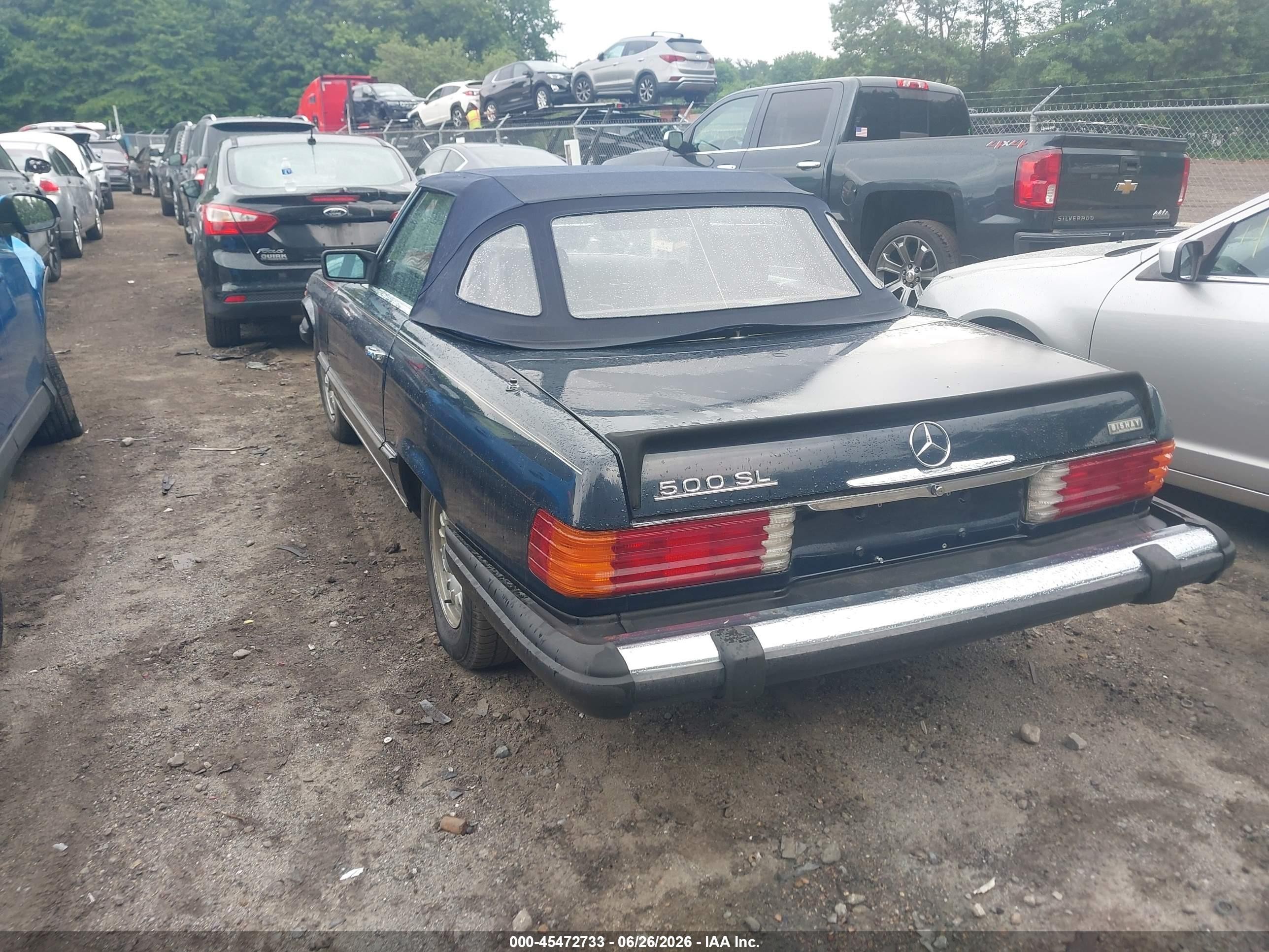 1982 Mercedes-benz 380 Sl Blue vin: WDBBA45AXCB015675