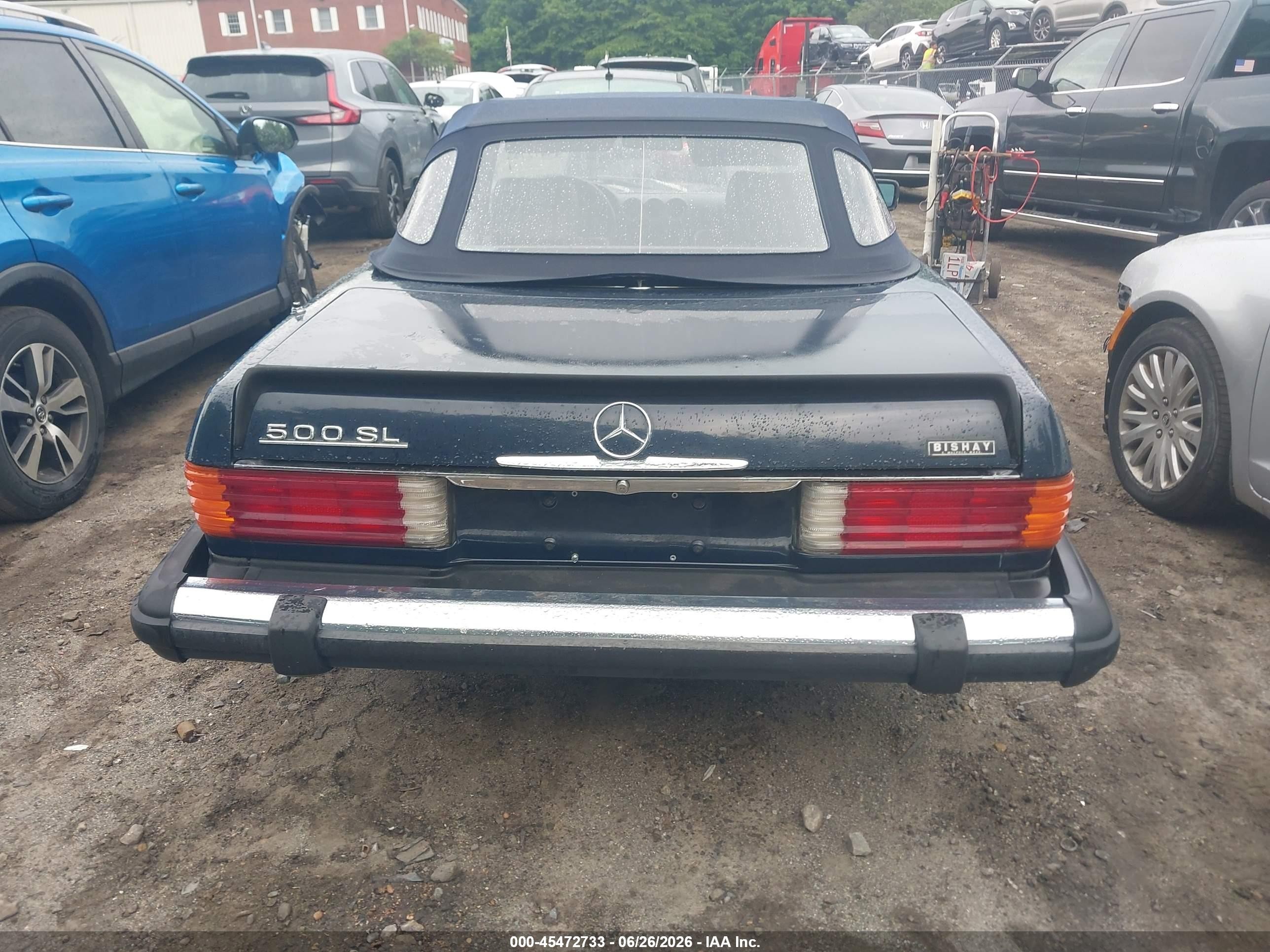 1982 Mercedes-benz 380 Sl Blue vin: WDBBA45AXCB015675