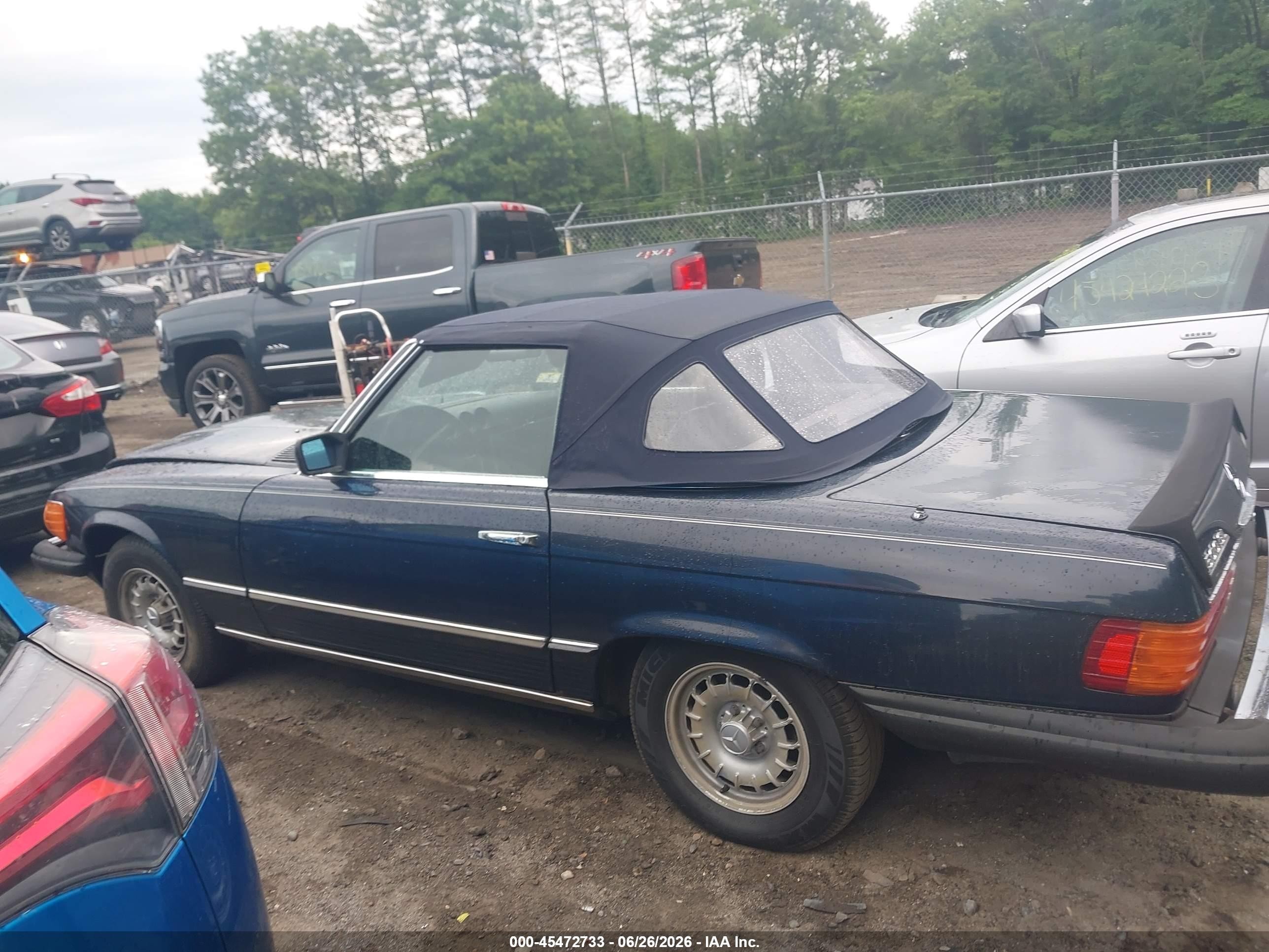 1982 Mercedes-benz 380 Sl Blue vin: WDBBA45AXCB015675
