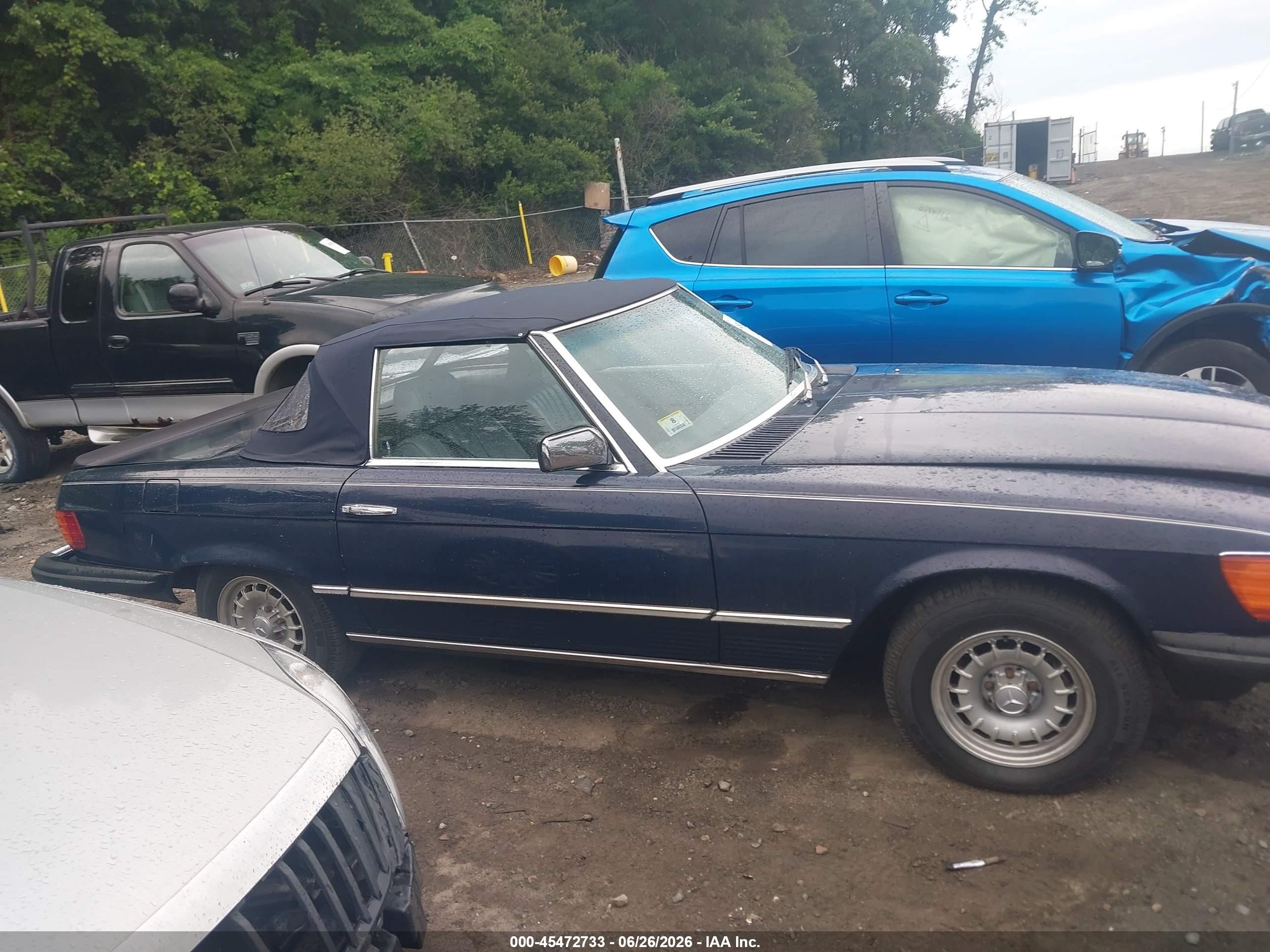 1982 Mercedes-benz 380 Sl Blue vin: WDBBA45AXCB015675