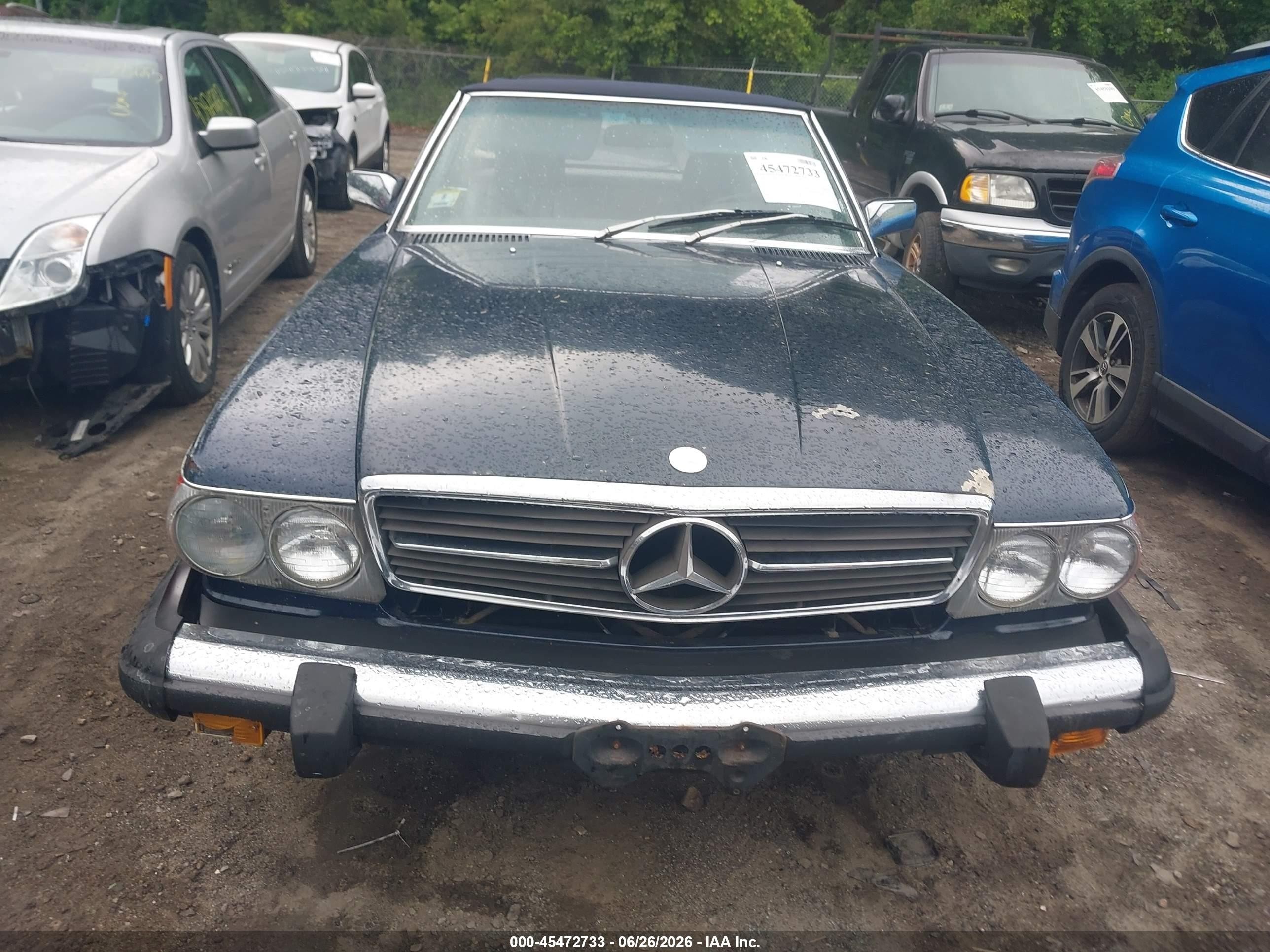 1982 Mercedes-benz 380 Sl Blue vin: WDBBA45AXCB015675