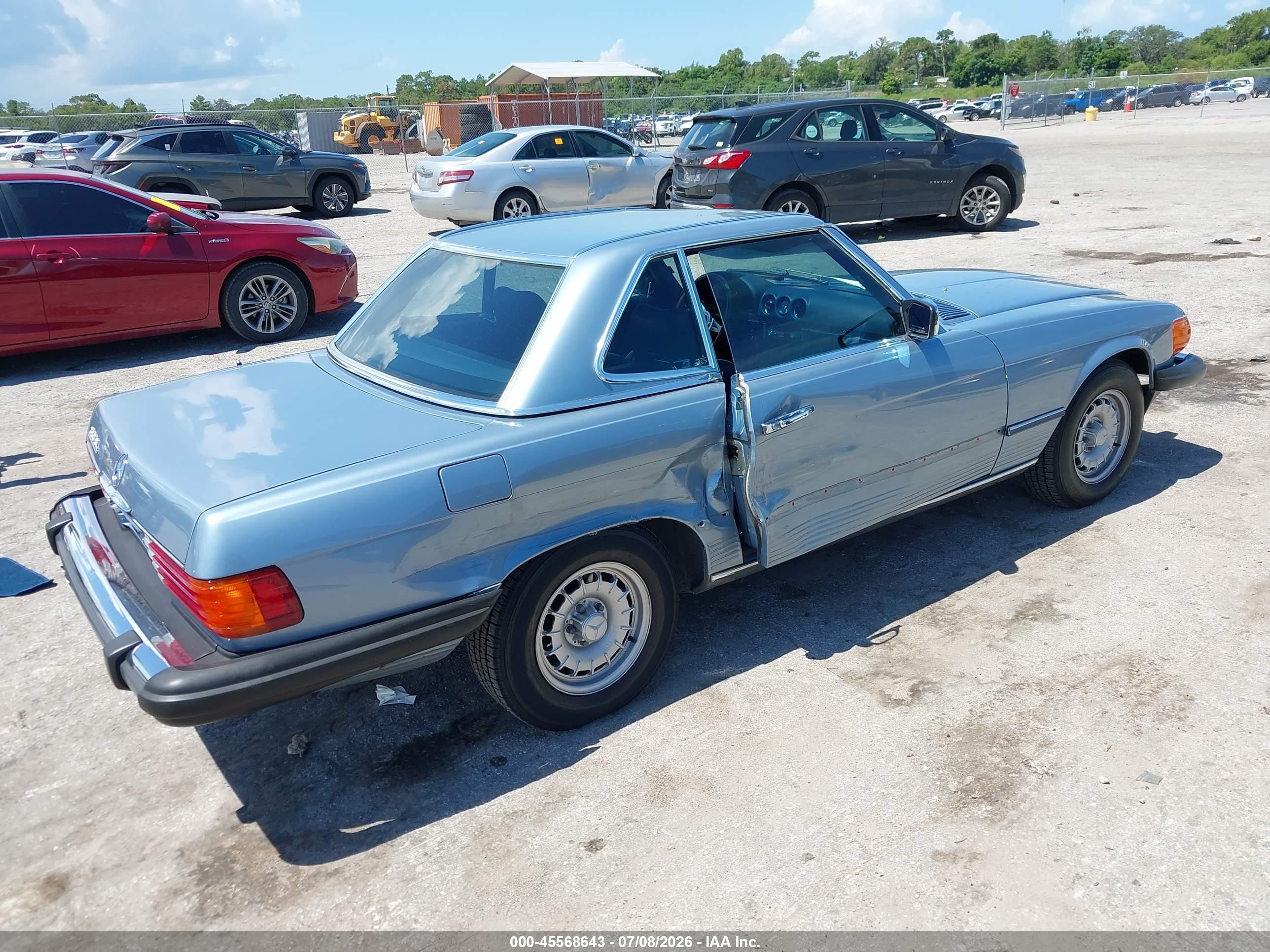 1985 Mercedes-benz 380 Sl Light Blue vin: WDBBA45C1FA028035