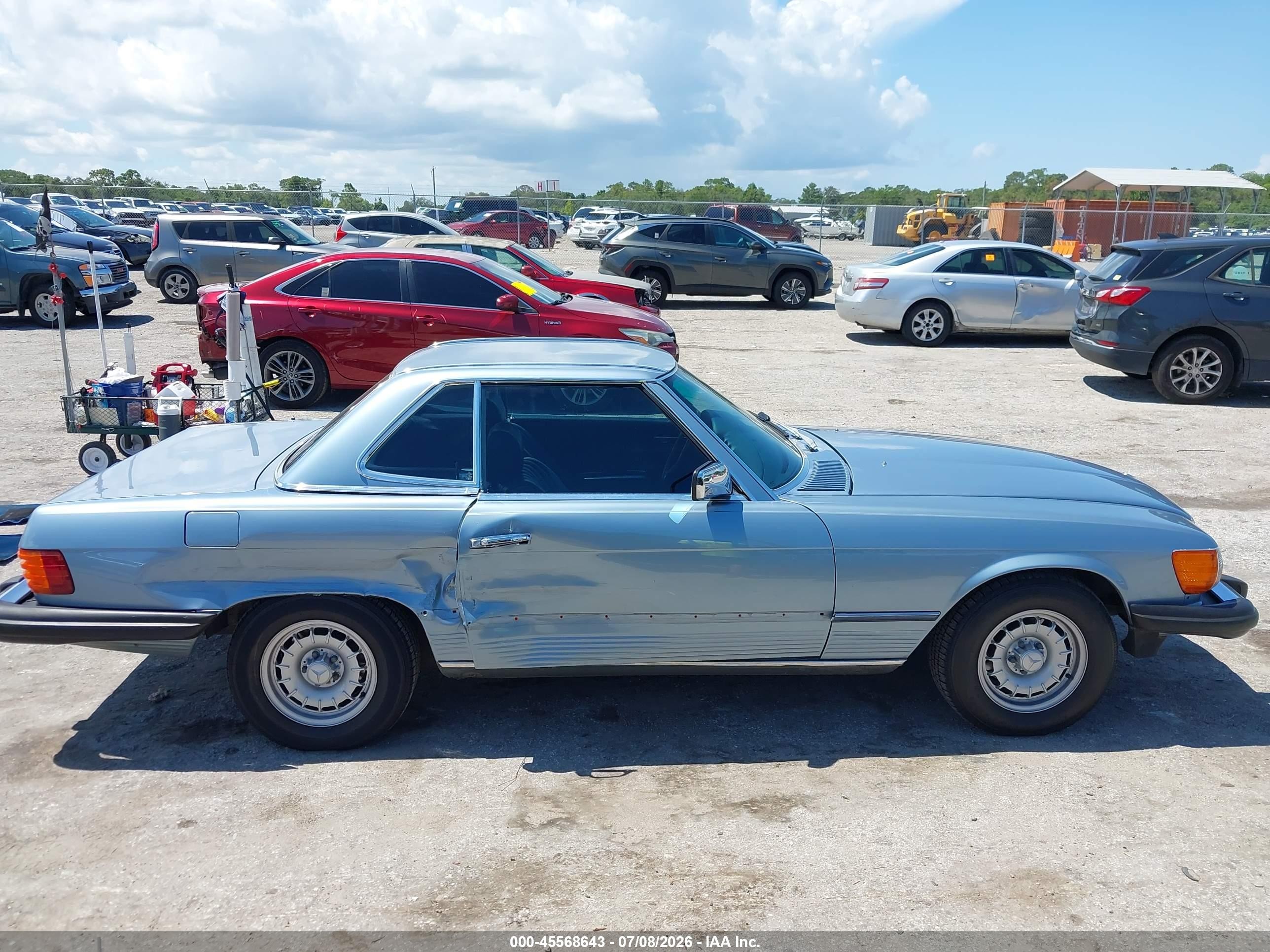 1985 Mercedes-benz 380 Sl Light Blue vin: WDBBA45C1FA028035