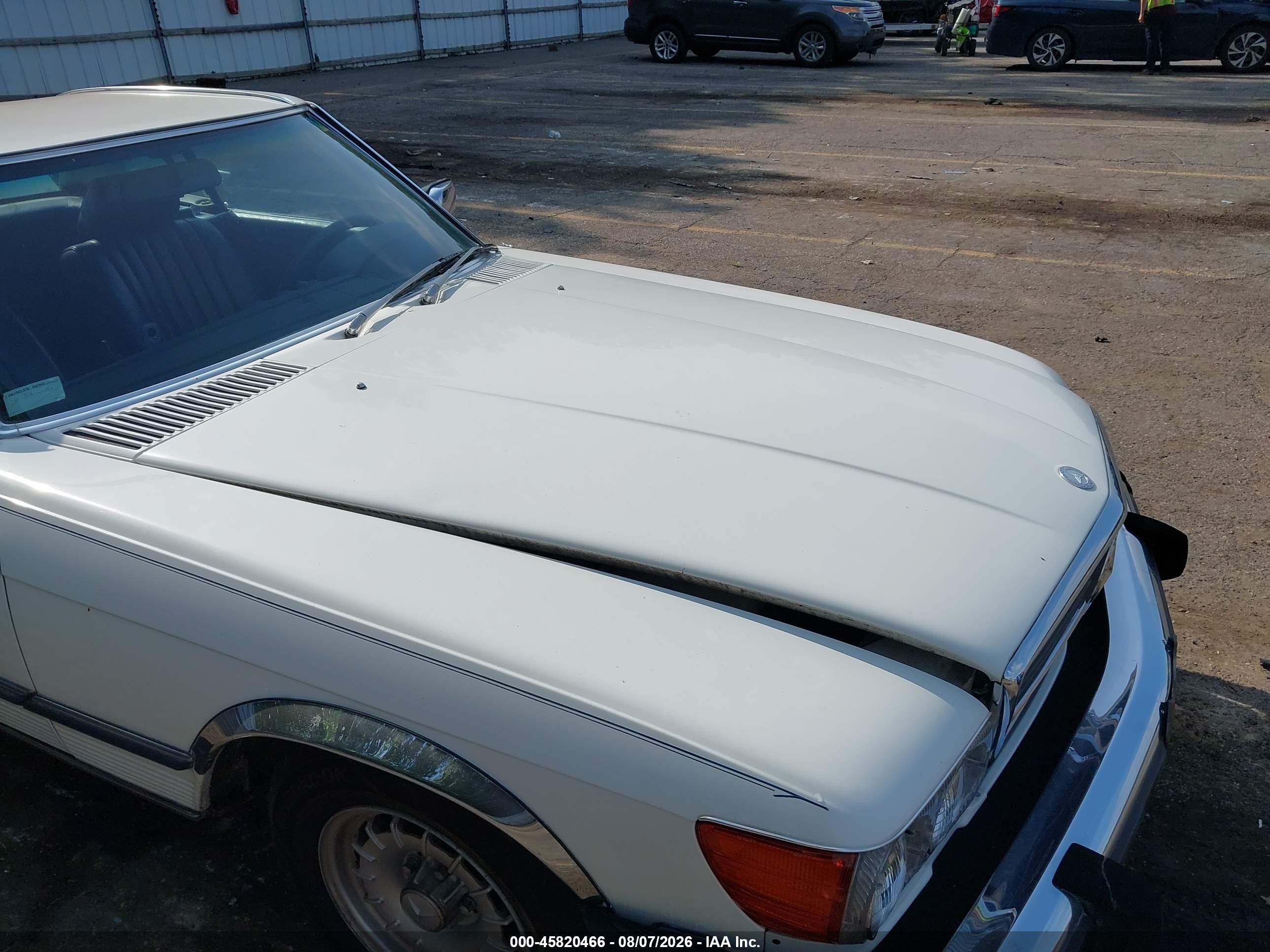 1985 Mercedes-benz 380 Sl White vin: WDBBA45C4FA016851