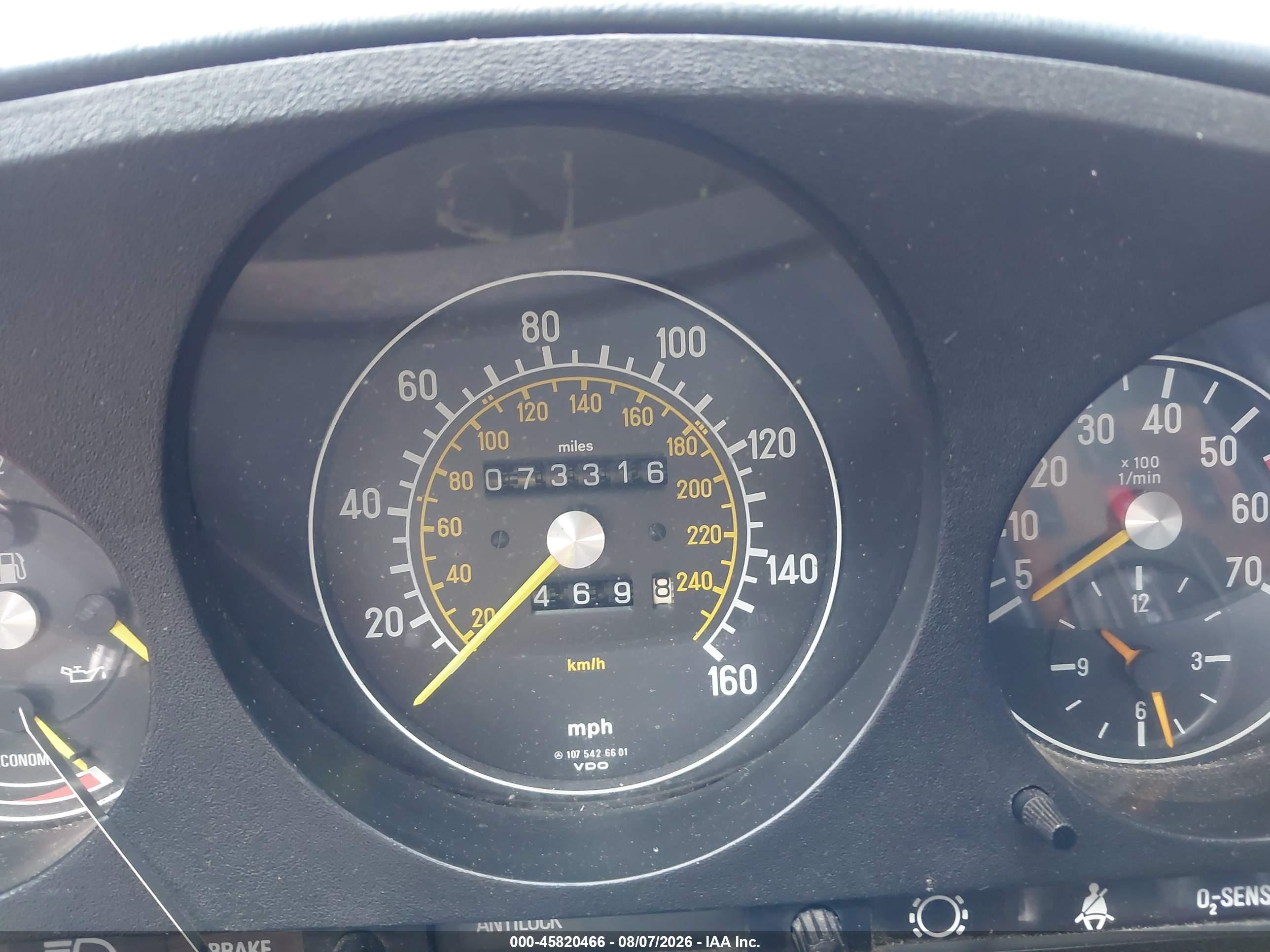 1985 Mercedes-benz 380 Sl White vin: WDBBA45C4FA016851